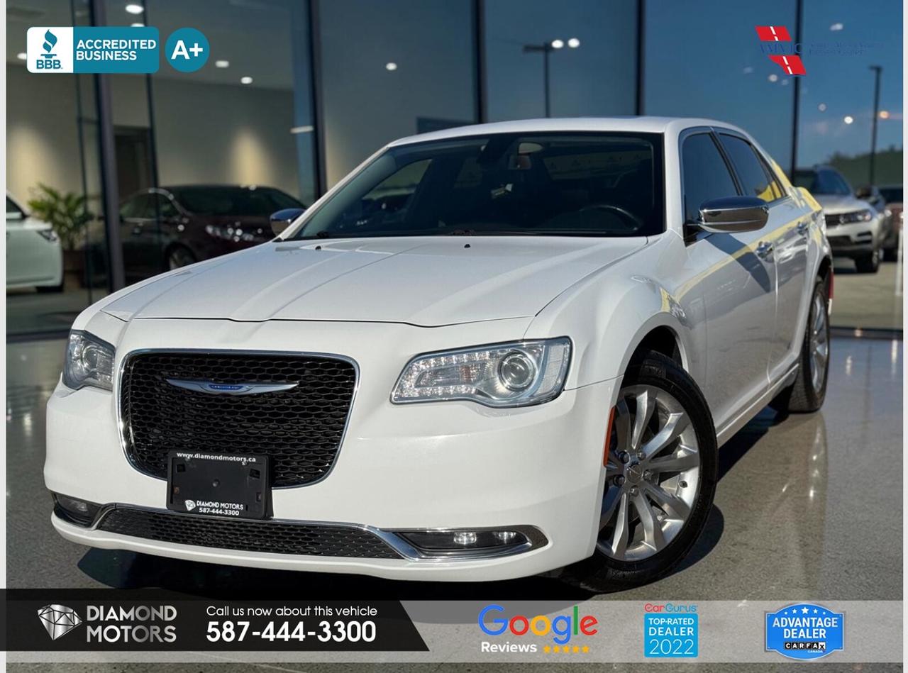 CLEARANCE PRICED  PRICED TO MOVE <br/> LIMITED TIME at Diamond Motors <br/> Drive away with a FREE 1-Year Warranty + low payments included at Listed Price. T&Cs Apply. <br/> 3.6L 6 CYLINDER ENGINE, ALL WHEEL DRIVE, LEATHER, NAVIGATION, APPLE CARPLAY, CRUISE CONTROL, ALPINE AUDIO, PANORAMIC ROOF, HEATED AND VENTILATED SEATS, HEATED STEERING WHEEL, BACKUP CAMERA, REMOTE STARTER, PUSH START, KEYLESS ENTRY, AND MUCH MORE! <br/> <br/> <br/> Just Arrived 2018 Chrysler 300 Limited AWD White has 114,042 KM on it. 3.6L 6 Cylinder Engine engine, All-Wheel Drive, Automatic transmission, 5 Seater passengers, on special price for $19,900.00. <br/> <br/> <br/> Book your appointment today for Test Drive. We offer contactless Test drives & Virtual Walkarounds. Stock Number: 25322 <br/> Disclosure: This vehicle was previously registered in MB. Vehicle has passed all required inspections in Alberta. <br/> The vehicle was in need of repairs as a result of an incident or collision that cost more than $3,000 including parts and labour. <br/> At Diamond Motors, we are dedicated to providing you with an outstanding car-buying experience, offering quality pre-owned vehicles at prices that fit your budget. Our transparent and honest approach means you can expect straightforward guidance without any high-pressure sales tactics. We believe in building lasting relationships with our customers by offering personalized service tailored to your needs. From the moment you step onto our lot, our team is here to support you every step of the way, ensuring you leave confident in your decision. Trust, integrity, and customer satisfaction are the foundation of everything we do. <br/> <br/> <br/> Why choose us? <br/> <br/> Certified Pre-Owned Vehicles <br/> Family Owned & Operated <br/> Finance Available <br/> Extended Warranty <br/> Vehicles Priced to Sell <br/> No Pressure Environment <br/> Inspection & Carfax Report <br/> Professionally Detailed Vehicles <br/> Full Disclosure Guaranteed <br/> AMVIC Licensed <br/> BBB Accredited Business <br/> CarGurus Top-rated Dealer 2022 & 2024 <br/> <br/> <br/> Phone to schedule an appointment @ 587-444-3300 or simply browse our inventory online www.diamondmotors.ca or come and see us at our location at <br/> 3403 93 street NW, Edmonton, T6E 6A4 <br/> <br/> <br/> To view the rest of our inventory: <br/> www.diamondmotors.ca/inventory <br/> <br/> <br/> This dealership provides all required disclosures in accordance with AMVIC regulations. A completed Mechanical Fitness Assessment and its associated inspection work order will be supplied with every vehicle. A Carfax (or equivalent) vehicle history report will also be provided, including available information on previous damage, accident history, stolen or salvage status, and jurisdictional records. <br/> Customers are encouraged to review all vehicle features, options, and equipment for accuracy prior to purchase. <br/>