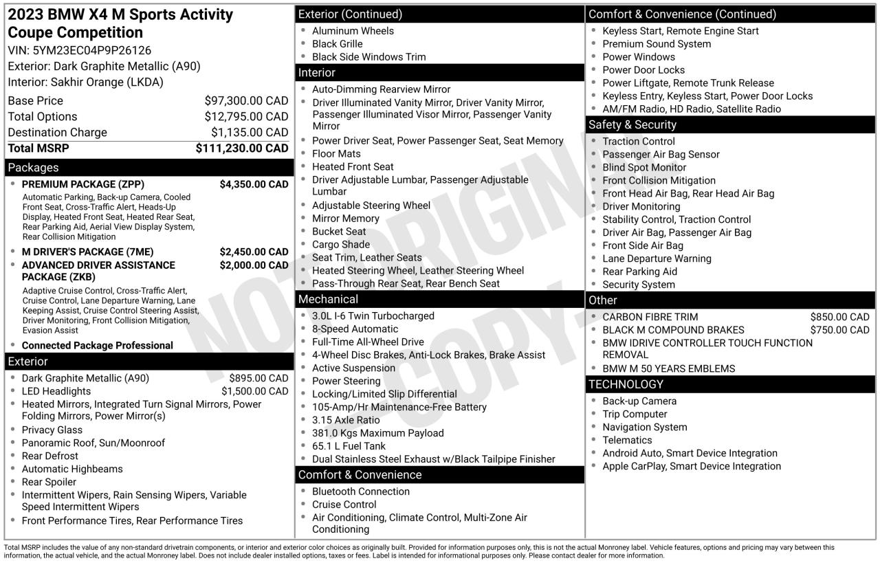 2023 BMW X4 M | Competition | Red Int | Premium Pkg Photo