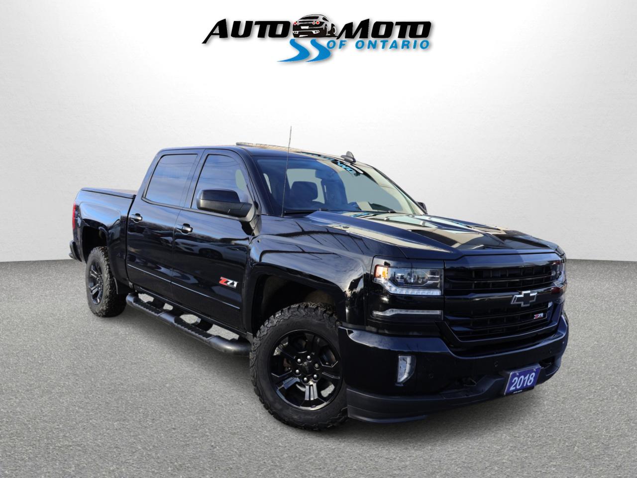 Used 2018 Chevrolet Silverado 1500 V8 LTZ-Z71 OFF ROAD CREW 4WD *1 OWNER*SERVICE RECORDS* CAMERA NAVI BLUETOOTH COOL/HEAT LEATHER  SEAT/STEERING P.SENSORS CRUISE ALLOYS RUNNING BOARDS for sale in Burlington, ON
