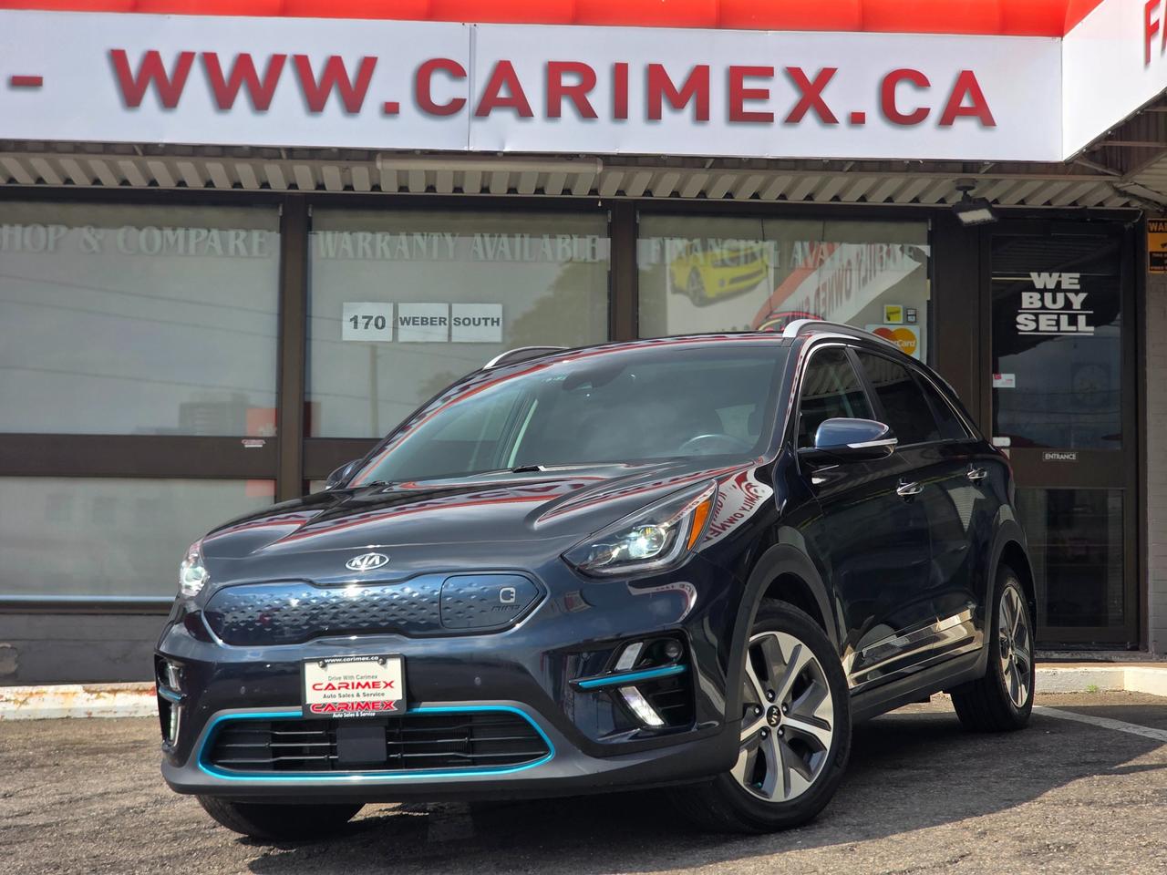 Great Condition, One Owner, LOW KM Accident Free Kia Niro EV with Dealer Service History! Equipped with the Bigger 64kw Battery offering up to 390km of range, Leather, Sunroof, Navigation, Harman Kardon Premium Sound, Back up Camera, Blind Spot Monitoring, Front and Rear Parking Sensors, Heated Seats, Vented Seats, Power Seats, Heated Steering, Adaptive Cruise Control, Front Collision Warning, Lane Departure Warning, Autonomous Emergency Braking, Driver Attention Alert, Smart Key with Push Button Start, LED Lights, Alloy Wheels