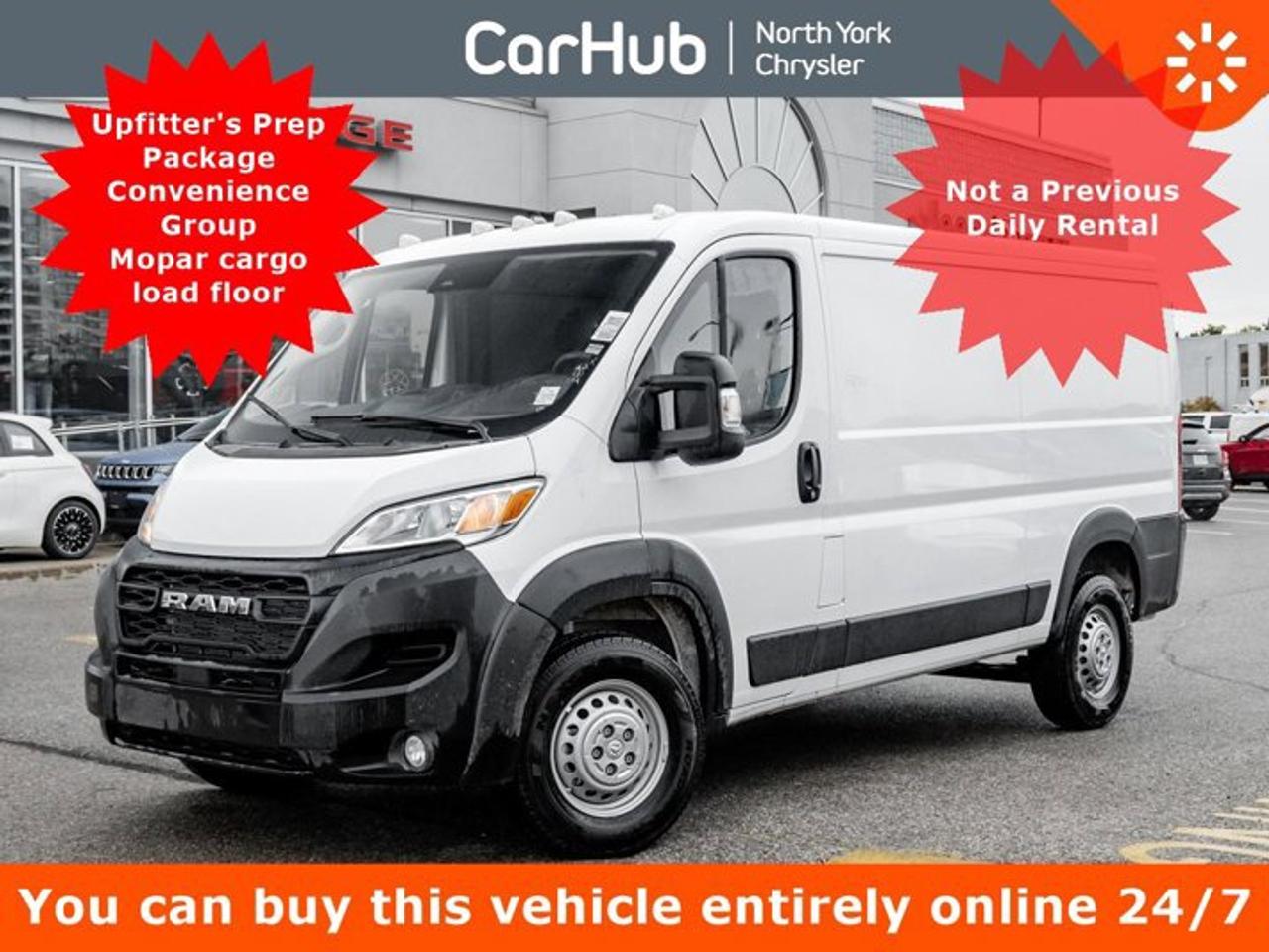 <p> Only 200 Miles! This Ram ProMaster Cargo Van boasts a Regular Unleaded V-6 3.6 L/220 engine powering this Automatic transmission. WHEELS: 16 X 6 STEEL  (STD), UPFITTERS PREP PACKAGE  -inc: Auxiliary Switches, Upfitter Electronic Module (VSIM), TRANSMISSION: 9-SPEED AUTOMATIC  (STD). <p>This Ram ProMaster Cargo Van Comes Equipped with These Options <br /> QUICK ORDER PACKAGE 22B TRADESMAN W/PASS SEAT  -inc: Engine: 3.6L Pentastar VVT V6, Transmission: 9-Speed Automatic, Manual 4-Way Front Passenger Seat, Passenger Bucket Seat , ENGINE: 3.6L PENTASTAR VVT V6  (STD), CONVENIENCE GROUP  -inc: Rear Cargo LED Lamp, BRIGHT WHITE, BLACK, CLOTH FRONT BUCKET SEATS, Wireless Phone Connectivity, Wheel Centre Cap, Variable Intermittent Wipers, Urethane Gear Shifter Material, Trip Computer. </p> <p>Drive Happy with CarHub<br>*** All-inclusive, upfront prices -- no haggling, negotiations, pressure, or games*** Purchase or lease a vehicle and receive a $1000 CarHub Rewards card for service.  *** Purchase this vehicle fully online on CarHub websites</p> <p>Transparency Statement<br>USED VEHICLES:Online prices and payments are for finance purchases  please note there is a $850 safety certification fee. if not Certified, then as per OMVIC Regulations the vehicle is deemed to be not drivable and Not Certified. Cash purchases for used vehicles have a $2,350 surcharge which includes the safety certification (the finance price + $2,350).NEW VEHICLES:New financed vehicles are subject to an $ 850 Processing Fee. New cars priced at over $100,000 including add-ons or accessories are subject to the additional federal luxury tax.While every effort is taken to avoid errors, technical or human error can occur, so please confirm vehicle features, options, materials, and other specs with your CarHub representative. This can easily be done by calling us or by visiting us at the dealership. CarHub used vehicles come standard with 1 key. If we receive more than one key from the previous owner, we include them with the vehicle. Additional keys may be purchased at the time of sale. Ask your Product Advisor for more details. Payments are only estimates derived from a standard term/rate on approved credit. Terms, rates and payments may vary. Prices, rates and payments are subject to change without notice. Please see our website for more details.</p>