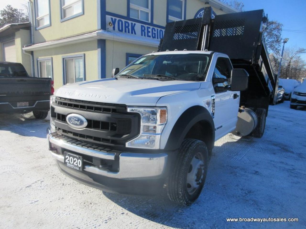 2020 Ford F-550 WORK READY XL-PACKAGE 3 PASSENGER 6.7L - POWER STROKE DIESEL.. 4X4.. REGULAR-CAB.. HYDRAULIC-DUMP-BOX.. TRAILER BRAKE..