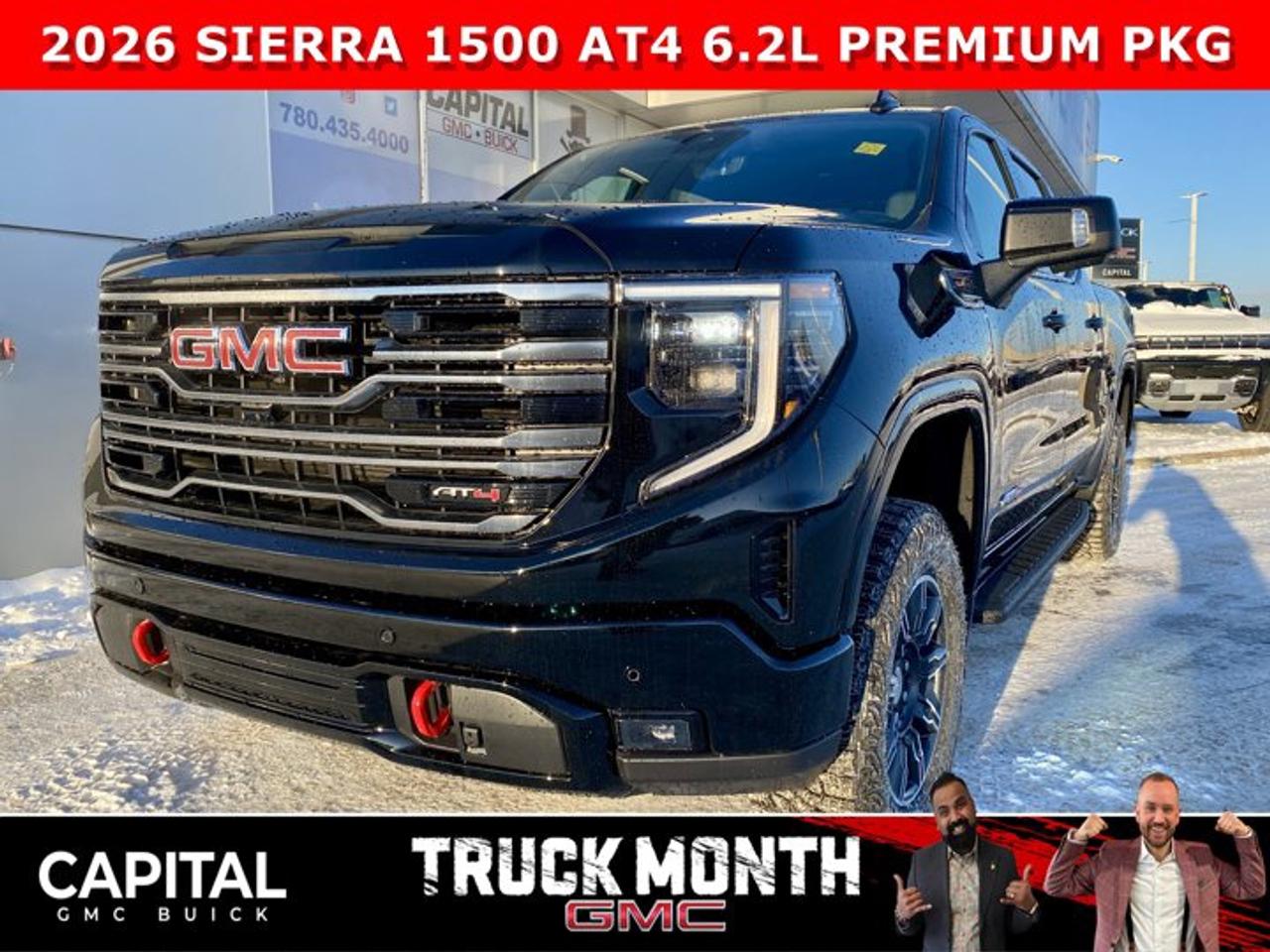 Dont miss out on this limited production Sierra 1500 AT4! Fully Equipped with the Premium Plus Package, Technology Package, Heated and Cooled Bucket Seats, Heated Rear Seats, Heated Steering, 360 CAM, 15 Heads-up Display, Rear Streaming Camera Mirror, Body Color Wheel Arch Moldings, Power Sunroof, Wireless Charger, Dual Exhaust, 2 Inch Factory Lift and so much more... This rare truck can be yours so CALL NOWAsk for the Internet Department for more information or book your test drive today! Text 507-585-4395 for fast answers at your fingertips!AMVIC Licensed Dealer - Licence Number B1044900Disclaimer: All prices are plus taxes and include all cash credits and loyalties. See dealer for details. AMVIC Licensed Dealer # B1044900