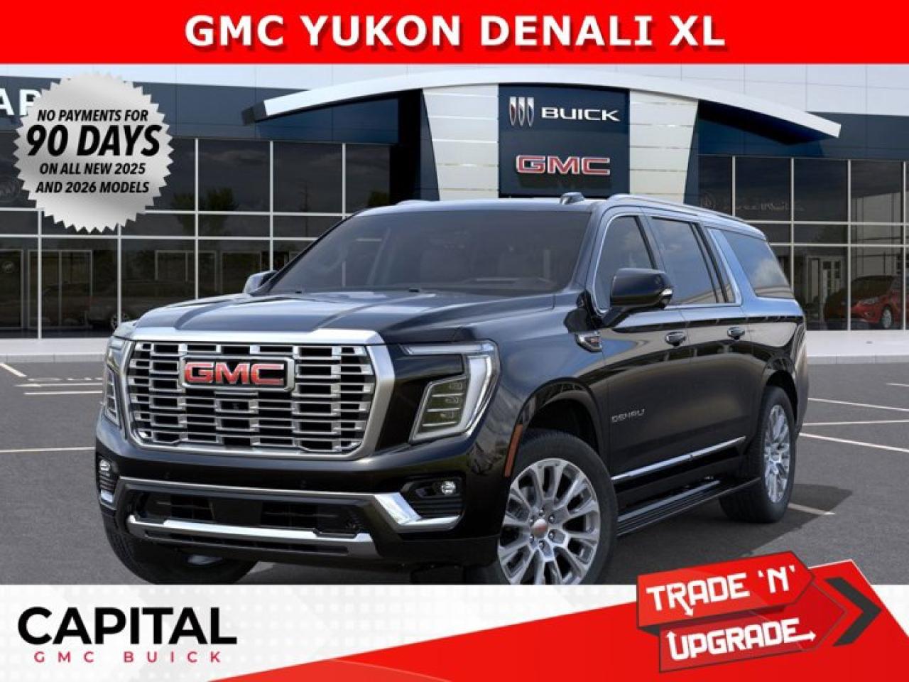 Check out the NEW 2026 YUKON! This Redesigned and Fully Loaded DENALI comes equipped with options Panoramic Sunroof, Power Assist Steps, 22 Inch Wheels, Adaptive Cruise, Heated and Cooled Seats, 15 Inch heads-up display, 360 CAM, MASSIVE Horizontal Touchscreen, Rear Heated Seats, Trailering Package, and so much more.... Come and experience it for yourself at CAPITAL GMC BUICKAsk for the Internet Department for more information or book your test drive today! Text 507-585-4395 for fast answers at your fingertips!AMVIC Licensed Dealer - Licence Number B1044900Disclaimer: All prices are plus taxes and include all cash credits and loyalties. See dealer for details. AMVIC Licensed Dealer # B1044900