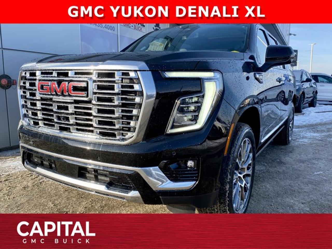 Check out the NEW 2026 YUKON! This Redesigned and Fully Loaded DENALI comes equipped with options Panoramic Sunroof, Power Assist Steps, 22 Inch Wheels, Adaptive Cruise, Heated and Cooled Seats, 15 Inch heads-up display, 360 CAM, MASSIVE Horizontal Touchscreen, Rear Heated Seats, Trailering Package, and so much more.... Come and experience it for yourself at CAPITAL GMC BUICKAsk for the Internet Department for more information or book your test drive today! Text 507-585-4395 for fast answers at your fingertips!AMVIC Licensed Dealer - Licence Number B1044900Disclaimer: All prices are plus taxes and include all cash credits and loyalties. See dealer for details. AMVIC Licensed Dealer # B1044900