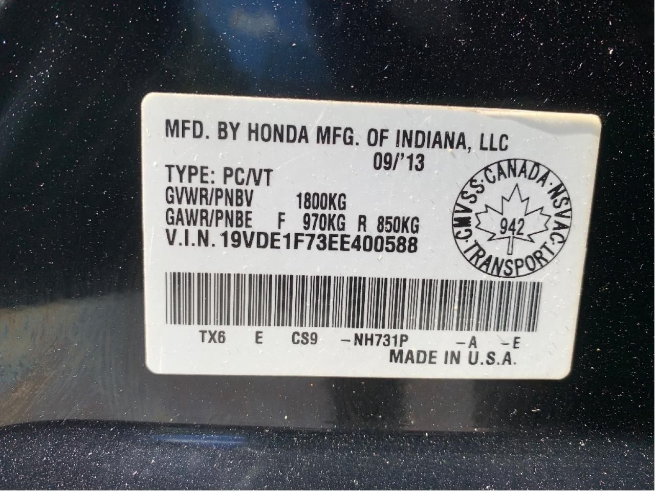 2014 Acura ILX TECK PKG !!! 73251 KMS !!!! CAR FAX CLN !!! NAVI Photo