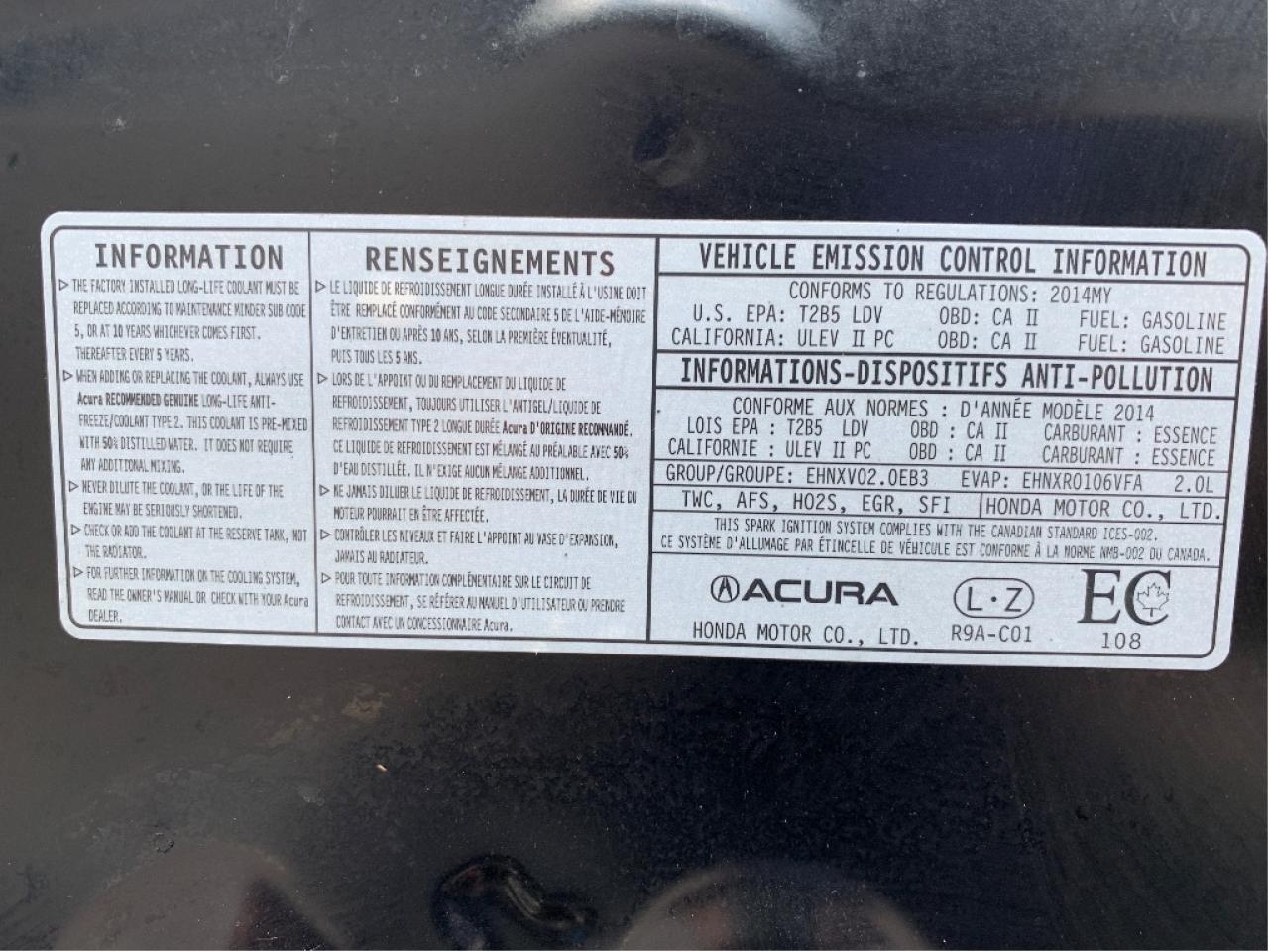 2014 Acura ILX TECK PKG !!! 73251 KMS !!!! CAR FAX CLN !!! NAVI Photo