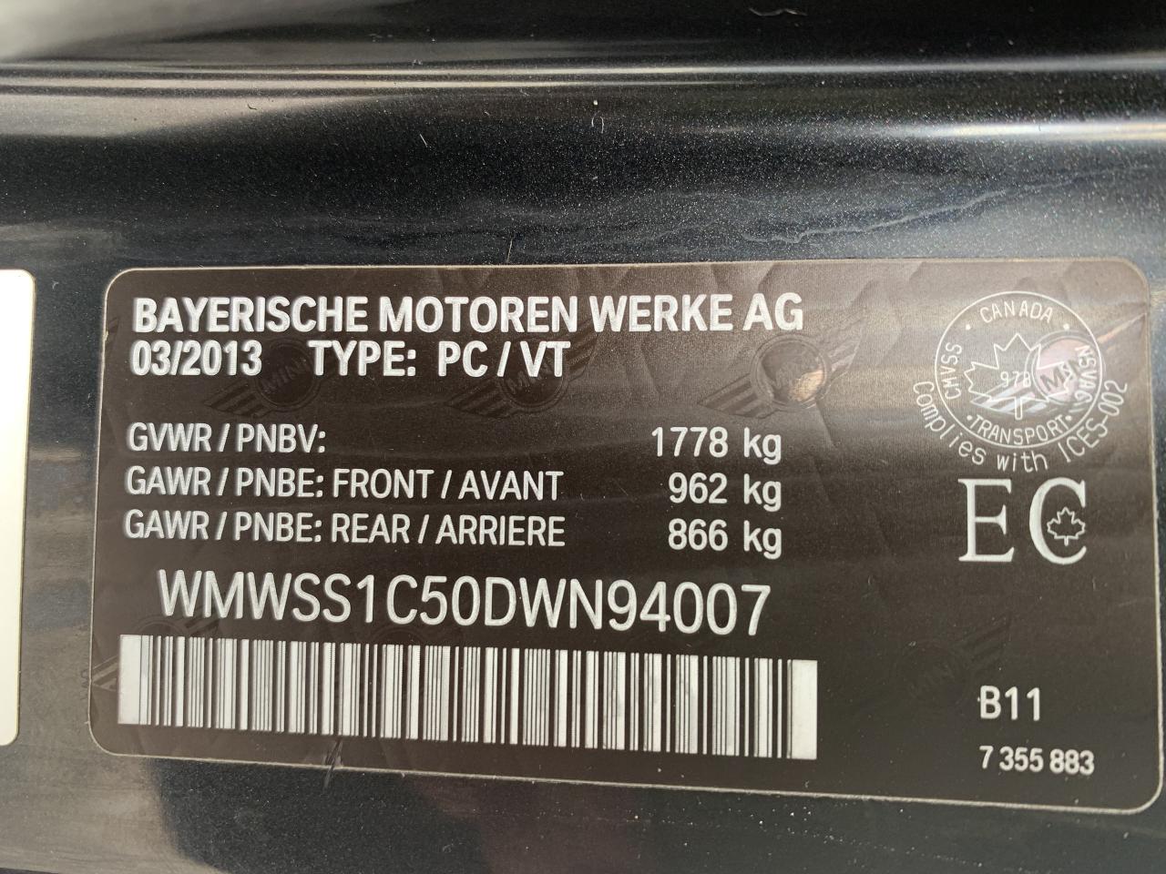 2013 MINI Cooper Paceman 2dr / PACEMAN /   59602 KMS !!! AUTO !! ONE OWNER Photo