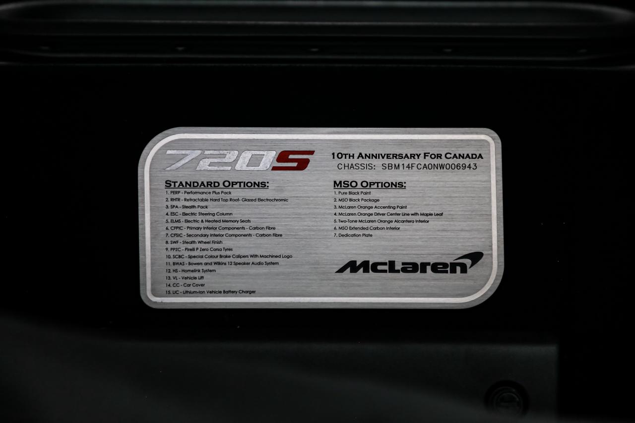 2022 McLaren 720S PERFORMANCE SPIDER 10TH ANNIVERSARY MSOSPEC FULPPF Photo