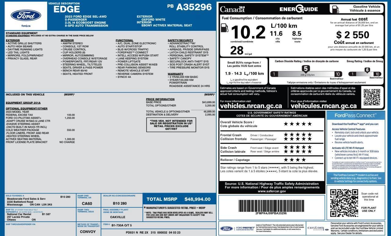 2023 Ford Edge ACC + Lane Keeping   Heated Seats Photo