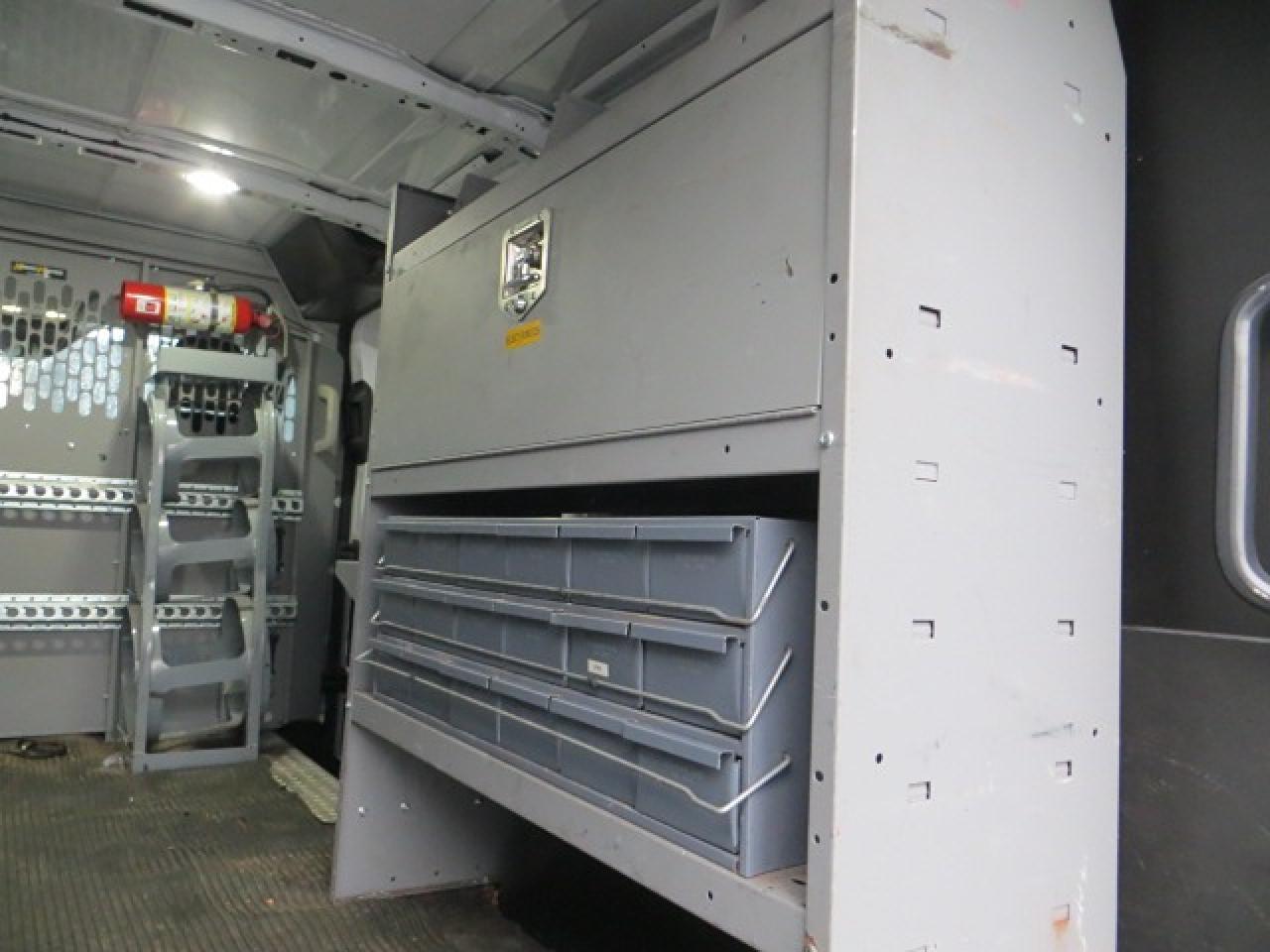 2021 Ford Transit Cargo Van CERTIFIED, LADDER RACKS, SHELVES, DIVIDER, BOXES Photo