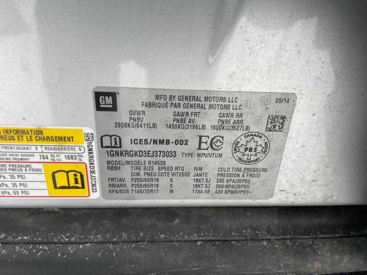 2014 Chevrolet Traverse LT Photo