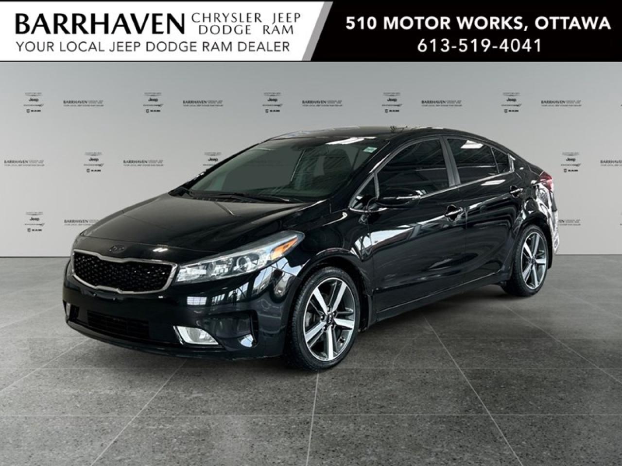 Explore the 2017 Kia Forte SX in its elegant Black hue, featuring a Front-Wheel Drive setup that offers smooth and responsive handling. This sleek sedan stands out with its refined design, making it a perfect choice for those who value both style and performance. Take a seat inside the Forte and enjoy the luxurious leather seating, offering superior comfort for both driver and passengers. The sunroof adds a touch of sophistication, while the alloy wheels enhance its modern appeal. Navigate your way with ease using the integrated navigation system, and enjoy your favorite tunes with the premium satellite radio. Equipped with advanced technology, the Forte boasts a user-friendly interface and a backup camera for added convenience. Stay connected on the go with Bluetooth connectivity and smart device integration. For your peace of mind, this model includes key safety features such as brake assist and cruise control, ensuring a secure driving experience. This vehicle is ideal for those seeking a reliable and stylish sedan for their daily commute or leisurely weekend drives. Contact our dealership today to learn more about this sophisticated 2017 Kia Forte SX and see how it can enhance your driving experience.