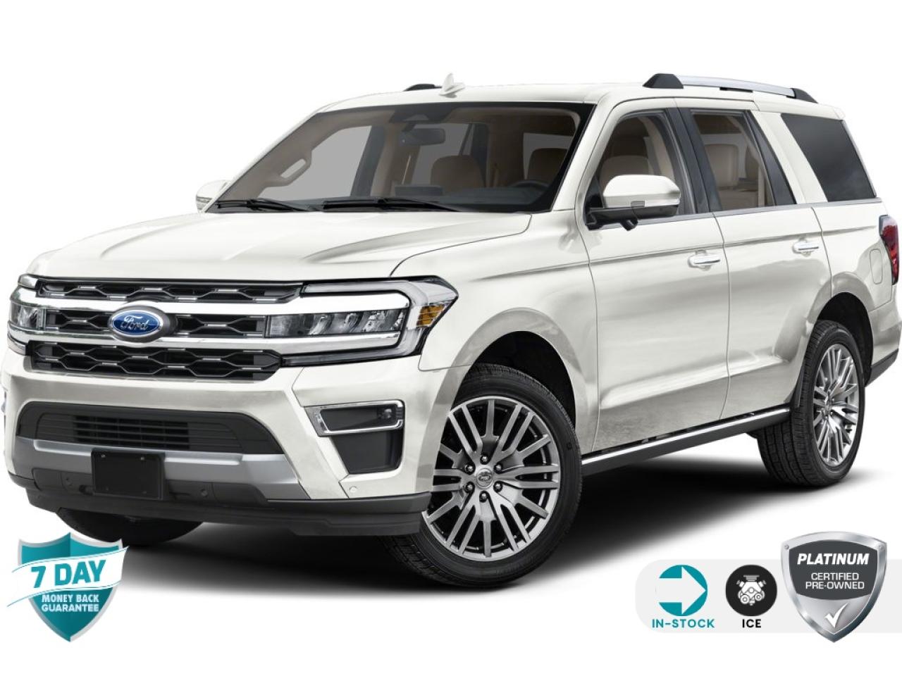 Recent Arrival!<br>Odometer is 11997 kilometers below market average!<br><br>| Remote Start, 4WD, 1st & 2nd Row Floor Mats w/Logo, 26mm Engine Radiator, 3.73 Non-Limited-Slip Rear Axle, 360-Degree Camera w/Trailer Reverse Guidance, Black Rear Bumper, Black Roof-Rack Side Rails, Body Colour Door Handles, Dual Exhaust System, Ebony Black Power Deployable Running Boards, Ebony Black Tailgate Applique, Enhanced Active Noise Control, Equipment Group 304A Stealth Performance Package, Exterior Badges, Exterior Parking Camera Rear, Front Tow Hooks, Heated front seats, Heavy-Duty Trailer Tow Package, Integrated Trailer Brake Controller, Leather-Trimmed Heated/Ventilated Captains Chairs, Memory seat, Navigation system: Connected Navigation, Painted Ebony Black Grill Bars & Mesh, Pedal memory, Power driver seat, Power Liftgate, Power moonroof, Pro Trailer Backup Assist, Radio: B&O Unleashed Sound System by Bang & Olufsen, Reclining 3rd row seat, Red Brake Calipers, Sideview Mirrors w/Turn Signal Indicators, SiriusXM w/360L, Sport Tuned Suspension, Stealth Performance Edition Package, SYNC 4 w/Enhanced Voice Recognition, Ventilated front seats, Wheels: 22 Premium Black-Painted Aluminum.<br><br>White Platinum Clearcoat Metallic<br>2024 Ford Expedition Limited STEALTH PERFORMANCE PKG! 7 PASSANGER CERTIFIED! 4D Sport Utility<br>3.5L V6 10-Speed Automatic<br>4WD<p> </p>

<h4>PLATINUM CERTIFIED PRE-OWNED VEHICLE</h4>

<p>36-point Provincial Safety Inspection<br />
172-point inspection combined mechanical, aesthetic, functional inspection including a vehicle report card<br />
Warranty: 90-days or 5,000 KM on inspected mechanical items, factory extended options eligible for warranty up to 200,000 KM<br />
Complimentary CARFAX Vehicle History Report<br />
3X Provincial safety standard for tire tread depth<br />
3X Provincial safety standard for brake pad thickness<br />
7 Day Money Back Guarantee*<br />
Market Value Report provided<br />
Guaranteed 2 keys/key fobs and door code (if equipped)<br />
Equipped vehicles include a complimentary 3 month Sirius satellite radio subscription!<br />
Complimentary full interior detailing and carpet shampoo<br />
Paintless dent repair and/or touch-ups for applicable body panels<br />
Vehicle scanned for open recall notifications from manufacturer</p>

<p>SPECIAL NOTE: This vehicle is reserved for AutoIQs retail customers only. Please, no dealer calls. Errors & omissions excepted.</p>

<p>*As-traded, specialty or high-performance vehicles are excluded from the 7-Day Money Back Guarantee Program (including, but not limited to Ford Shelby, Ford mustang GT, Ford Raptor, Chevrolet Corvette, Camaro 2SS, Camaro ZL1, V-Series Cadillac, Dodge/Jeep SRT, Hyundai N Line, all electric models)</p>