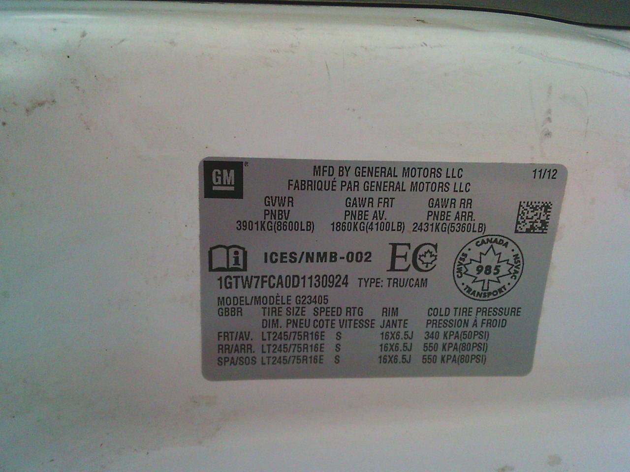 2013 GMC Savana 2500 RWD 2500 135 - Photo #30