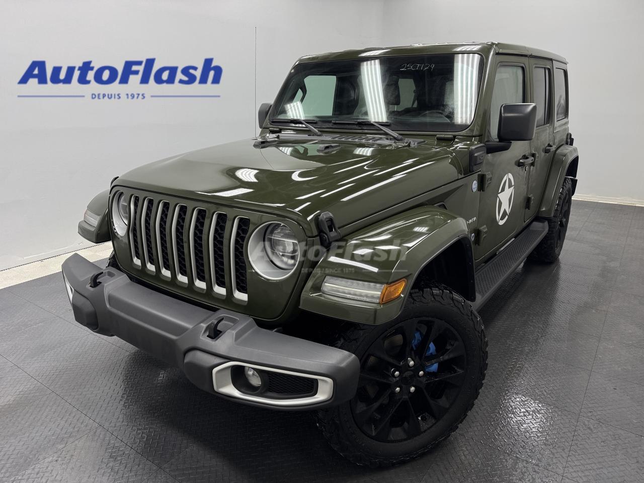 Used 2021 Jeep Wrangler 4xe UNLIMITED SAHARA 4XE, PHEV, CUIR, TOIT AMOVIBLE for sale in Saint-Hubert, QC