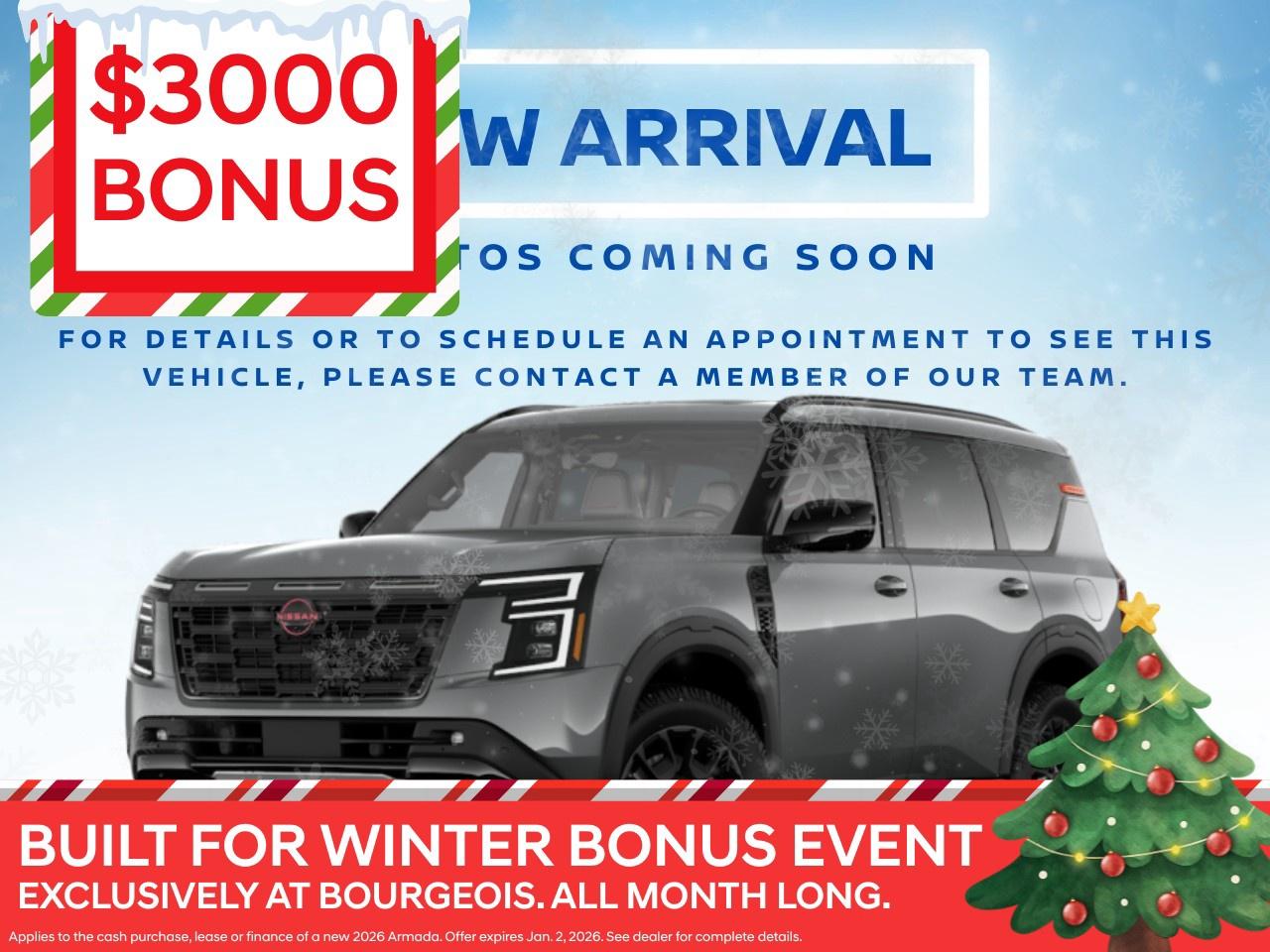 New 2026 Nissan Armada 4x4 Platinum Reserve for sale in Midland, ON