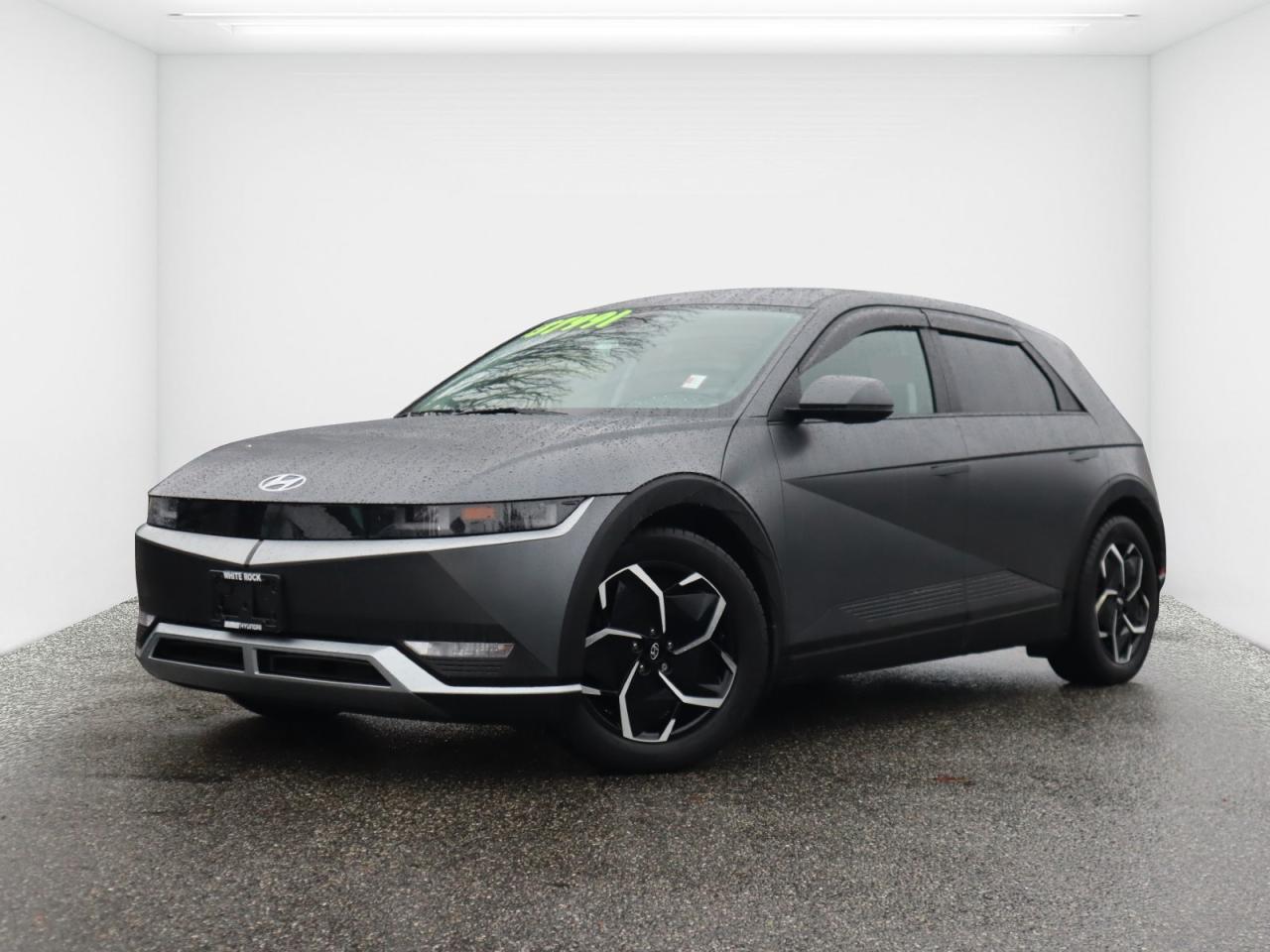 PREFERRED LONG RANGE | RWD | APPLE CARPLAY | ANDROID AUTO | UPGRADED LEATHER INTERIOR | RAIN VISORS | FRONT AND REAR ALL WEATHER MATS | ALL WEATHER CARGO TRAY | NO ACCIDENTS | ONE OWNER | LOCAL CAR | CLEAN TITLE | FULL SERVICE HISTORY | BLUETOOTH | NAVIGATION | REAR VIEW CAMERA | FORWARD COLLISION WARNING | BLIND SPOT MONITORING | REMOTE KEYLESS ENTRY | PUSH BUTTON START | HEATED FRONT SEATS | HEATED STEERING WHEEL | ADAPTIVE CRUISE CONTROL |<br /><br />Recent Arrival! 2023 Hyundai IONIQ 5 Shooting Star (Matte Gray) Electric Motor 1-Speed Automatic RWD<br /><br /><br />Why Buy From us?<br />*7x Hyundai President's Award of Merit Winner<br />*3x Consumer Choice Award for Business Excellence<br />*AutoTrader Dealer of the Year<br /><br />M-Promise Certified Preowned ($995 value):<br />- 30-day/2,000 Km Exchange Program<br />- 3-day/300 Km Money Back Guarantee<br />- Comprehensive 144 Point Mechanical Inspection<br />- Full Synthetic Oil Change<br />- BC Verified CarFax<br />- Minimum 6 Month Power Train Warranty<br /><br />Our vehicles are priced under market value to give our customers a hassle free experience. We factor in mechanical condition, kilometres, physical condition, and how quickly a particular car is selling in our market place to make sure our customers get a great deal up front and an outstanding car buying experience overall. At White Rock Hyundai, we help you get where you want to go. *All vehicle purchases are subject to a $599 administration fee. *Dealer #31129.<br /><br />Certified. Hyundai Details:<br /><br />* Enjoy preferred financing rates on select models<br />* 195 point inspection<br />* 1 year 24 hour roadside assistance<br />* 30 day / 2000 km exchange privilege policy<br />* CarFax<br />* Transferable 6-Year/120,000 km Powertrain Limited Warranty. This is an additional 1 year/20, 000 km beyond the original factory warranty<br /><br /><br />Odometer is 2774 kilometers below market average!<br /><br />Awards:<br />* Motor Trend Canada Automobiles of the year<br /><br />CALL NOW!! This vehicle will not make it to the weekend!!