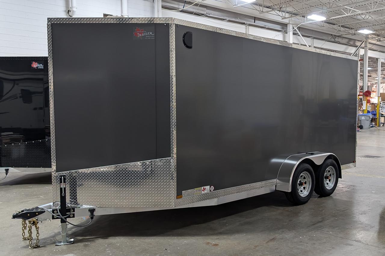 2025 Canadian Trailer Company 7x14 V Nose Cargo Trailer Aluminum Tandem Axle Photo2