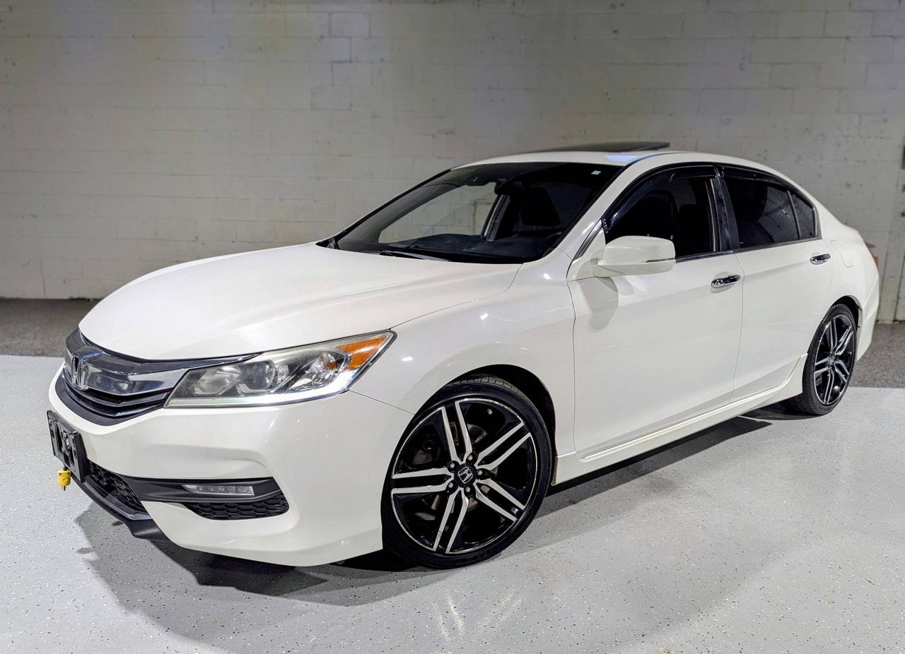 <p><strong>2016, HONDA ACCORD SPORT i-VTEC</strong></p><p><strong>Special Financing Price: $16,995 Cash Price: $18,995<span id=jodit-selection_marker_1765560272937_27688801983690725 data-jodit-selection_marker=start style=line-height: 0; display: none;></span></strong></p><p>Trades are Welcome. Financing for All Credit Types. Get pre-approved from the comfort of your home by submitting our Easy Online Finance Application: &nbsp; https://www.queenautogroupinc.ca/forms/finance . Well match you with the right car and the right lender. Same Day Approval - Same Day Delivery.&nbsp; At Queen Auto Group, all our vehicles are professionally detailed inside and out. Visit us at our Indoor Showroom regardless of the weather. &nbsp;<span>&nbsp;</span><strong>To schedule a test drive, contact us at 416-740-8090. &nbsp;<span>&nbsp;</span></strong>Pick your Car, pick your Payment, Drive &nbsp; it, &nbsp; Home. Queen Auto Group  Quality You Can Trust. &nbsp;</p><p><strong>Price &nbsp;</strong><span>&nbsp;</span>&nbsp;  Our special discounted price is based on financing only .&nbsp; &nbsp; We offer quality vehicles at a competitive price. No hassle. No admin or hidden fees. Just our best price up front! Prices exclude HST & Licensing. Although every reasonable effort is made to ensure the information provided is &nbsp; accurate &nbsp; and up to date, we do not assume any responsibility for errors, omissions, or typographical mistakes on our listings. Prices may change without notice. Please verify all information with one of our sales associates .&nbsp; &nbsp; All vehicles can be Certified for an &nbsp; additional &nbsp; $995. &nbsp; &nbsp; If not Certified, as per OMVIC Regulations, the vehicle is &nbsp; deemed &nbsp; to be not drivable and not Certified. Special pricing not available to commercial, dealer, or export purchasers. &nbsp;</p><p><strong>Financing<span>&nbsp;</span></strong>&nbsp; &nbsp;  Need financing? &nbsp; We offer rates as low as 6.49% with $0 Down and No Payments for up to 6 Months ( O.A.C ) &nbsp; . &nbsp; We work with major banks and lenders to help you secure the best rate with flexible terms. Apply now: &nbsp; https://www.queenautogroupinc.ca/forms/finance &nbsp;</p><p><strong>Trade-In &nbsp;</strong><span>&nbsp;</span>&nbsp;  Have a trade-in? We offer &nbsp; top dollar &nbsp; for your vehicle. Bring it in for a no-obligation appraisal. &nbsp;<span>&nbsp;</span><strong>Queen Auto Group &nbsp;  One of Torontos most trusted dealerships for quality &nbsp; pre-owned &nbsp; vehicles.</strong></p><p><strong>Located at &nbsp; 304 Bridgeland Ave, North York, ON &nbsp; M6A 1Z4</strong><span>&nbsp;</span>. &nbsp;</p><p>View our inventory: &nbsp;<strong><span>&nbsp;</span>https://www.queenautogroupinc.ca/</strong></p><p><strong>Monday to Friday 10am to 6pm Saturday 10:30am to 5pm</strong></p>