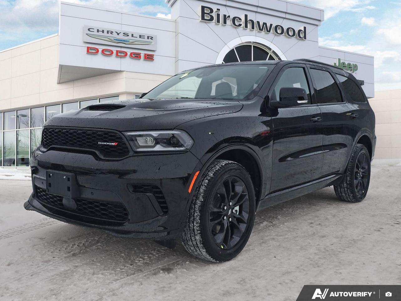 LED low/highbeam headlamps
ParkView Rear BackUp Camera
ParkSense Rear Park Assist System with stop
BlindSpot and CrossPath Detection
Pushbutton start
Rear seat reminder alert
Rainsensing windshield wipers
Heavyduty 4wheel antilock disc brakes
Advanced multistage front air bags
Remote start system
Heated steering wheel
Front heated seats
Power liftgate
Supplemental front seatmounted side air bags
Supplemental side air bags
Supplemental drivers knee blocker air bag
Experience the future of SUVs with the all-new 2026 Dodge Durango GT! This cutting-edge vehicle combines power, comfort, and technology to deliver an unparalleled driving experience.

Highlights:
- Advanced 3.6L 6-cylinder engine with AWD for optimal performance
- Spacious interior with seating for 6 passengers
- 4G LTE Wi-Fi hotspot for seamless connectivity on the go
- Sport heated leather steering wheel for ultimate comfort
- ParkView back-up camera and ParkSense rear parking sensors for easy maneuvering
- Auto-dimming rearview mirror and deep tinted glass for enhanced visibility
- Power liftgate for convenient cargo access
- Heated front seats and exterior mirrors for cold weather comfort

Dont miss your chance to own this exceptional SUV. Reserve yours today at Birchwood Chrysler Dodge Jeep Ram or contact us to schedule a test drive. Our team is ready to answer any questions and guide you through a seamless purchasing process. Experience the Durango GT and elevate your driving game!
Birchwood Chrysler Dodge is your choice for New Chrysler, Dodge, Jeep, RAM vehicles in Winnipeg. 
 
With us, Experience is Everything. Complete as much or as little of your purchase online as you like. All pricing you see is what you pay. No hidden fees. All new vehicle special offers and discounts are already calculated in the pricing. On our website you can choose payment options and terms knowing these are transparent and accurate.

Start your purchase online to build your exact pricing to your specifics like how much money down, vehicle trade and any accessories or added optional protection that suits your needs.

Any questions let us know by calling (204) 774-4444, wed love to send you a video to clarify any questions about a vehicle!

Visit us in store at 90-3965 Portage Ave in the Birchwood Autopark.

Dealer permit #5686
Dealer permit #5686