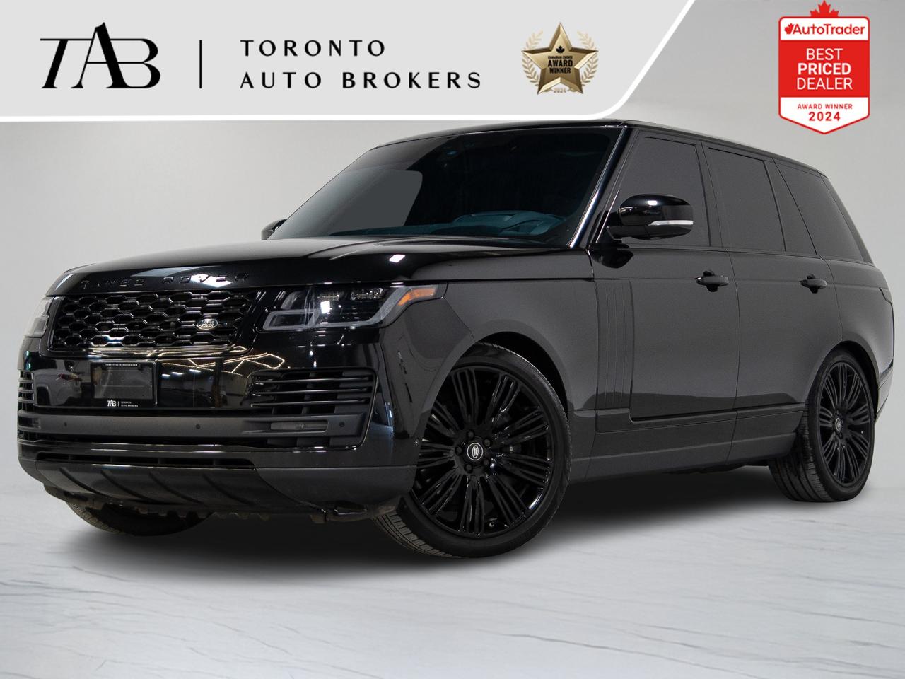This 2019 Land Rover Range Rover 5.0L V8 Supercharged is a Canadian vehicle with a clean Carfax report, representing the pinnacle of luxury, performance, and off-road capability. Powered by a commanding supercharged V8, this Range Rover delivers effortless acceleration and refined power while maintaining the iconic comfort and craftsmanship Land Rover is known for.

Top Key Features:

1. 5.0L V8 Supercharged Engine (approx. 518 hp)
2. Automatic Transmission with Paddle Shifters
3. Permanent All-Wheel Drive (AWD)
4. Adaptive Air Suspension with Height Adjustment
5. Panoramic Glass Sunroof
6. Meridian Premium Surround Sound System
7. Head-Up Display (HUD)
8. Terrain Response 2 System (Multiple Off-Road Drive Modes)
9. Selectable Drive Modes (Comfort, Dynamic, Eco, Off-Road)
10. Heated Front & Rear Seats with Power Adjustment & Memory
11. Heated Steering Wheel
12. Dual-Zone or Available Four-Zone Climate Control
13. Touch Pro Duo Infotainment System
14. Navigation System
15. Apple CarPlay & Android Auto Compatibility
16. 360 Surround View Camera System
17. Front & Rear Parking Sensors
18. Blind Spot Monitoring
19. Adaptive Cruise Control
20. Keyless Entry with Push-Button Start

NOW OFFERING 3 MONTH DEFERRED FINANCING PAYMENTS ON APPROVED CREDIT. 

WE OFFER THE BEST FINANCE RATES, AND DONT CHARGE ANY FINANCING FEE

 Looking for a top-rated pre-owned luxury car dealership in the GTA? Look no further than Toronto Auto Brokers (TAB)! Were proud to have won multiple awards, including the 2024 AutoTrader Best Priced Dealer, the 2024 CarGurus Award, the 2025 Top Choice Award, the 2025 Consumer Satisfaction Award, the 2025 Canadian Choice Award, the 2025 Three Best Rated Dealer Award, and many more!

With 30 years of experience serving the Greater Toronto Area, TAB is a respected and trusted name in the pre-owned luxury car industry. Our 30,000 sq.Ft indoor showroom is home to a wide range of luxury vehicles from top brands like BMW, Mercedes-Benz, Audi, Porsche, Land Rover, Jaguar, Aston Martin, Bentley, Maserati, and more. And we dont just serve the GTA, were proud to offer our services to all cities in Canada, including Vancouver, Montreal, Calgary, Edmonton, Winnipeg, Saskatchewan, Halifax, and more.

At TAB, were committed to providing a no-pressure environment and honest work ethics. As a family-owned and operated business, we treat every customer like family and ensure that every interaction is a positive one. Come experience the TAB Lifestyle at its truest form, luxury car buying has never been more enjoyable and exciting!

We offer a variety of services to make your purchase experience as easy and stress-free as possible. From competitive and simple financing and leasing options to extended warranties, aftermarket services, and full history reports on every vehicle, we have everything you need to make an informed decision. We welcome every trade, even if youre just looking to sell your car without buying, and when it comes to financing or leasing, we offer same day approvals, with access to over 50 lenders, including all of the banks in Canada. Feel free to check out your own Equifax credit score without affecting your credit score, simply click on the Equifax tab above and see if you qualify.

Call us today or visit our website to learn more about our inventory and services. And remember, all prices exclude applicable taxes and licensing, and vehicles can be certified at an additional cost of $999.