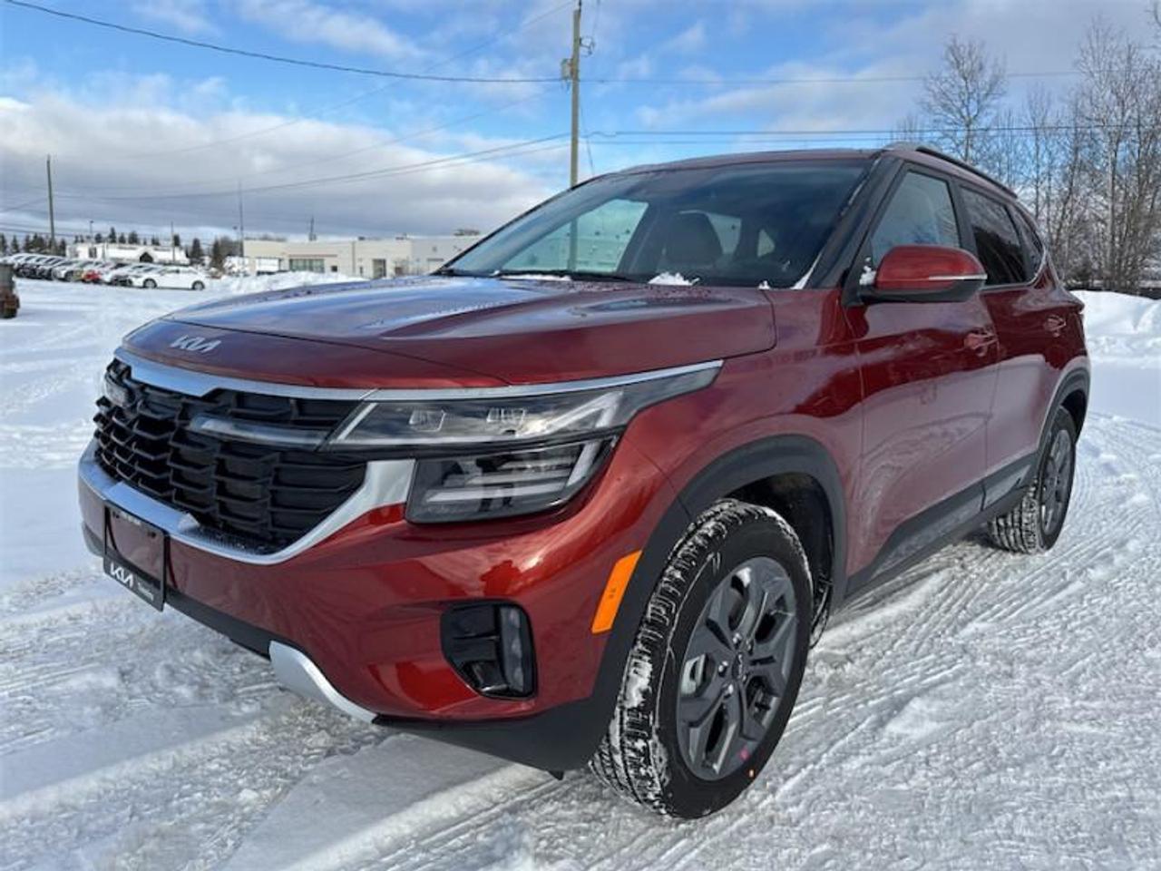 <b>Leather Seats, Remote Start, Heated Steering Wheel, Heated Seats, Apple CarPlay, Android Auto, Blind Spot Detection, Lane Keep Assist, Lane Departure Warning, Collision Alert, Push Button Start! <br> <br></b><br>  <br> <br>Surefooted handling and robust reliability ensure that this Kia Seltos does anything you ask of it. <br> <br>This 2026 Seltos earns its place in the Kia lineup, thanks to its alluring styling, spacious cabin and fun-to-drive edge. New updates for this model year ensure that this fabulous subcompact crossover is up to the task for all your urban activities and even long haul adventures. This Kia Seltos is built to do everything you do.<br> <br>This Lunar Orange SUV has a CVT transmission and is powered by a 146HP 2.0L 4 Cylinder Engine. <br> <br> Our Seltoss trim level is EX. This Seltos EX steps things up with LED headlights, a heated steering wheel, and Sofino leather upholstery. Additional features include proximity keyless entry with push button start, remote start, climate control, heated front seats, cruise control, alloy wheels, and an 8-inch infotainment screen with Apple CarPlay and Android Auto. Safety features include blind spot detection, lane keeping assist with lane departure warning, front and rear collision mitigation, and a rearview camera. This vehicle has been upgraded with the following features: Air, Rear Air, Tilt, Cruise, Power Windows, Power Locks, Power Mirrors.<br><br> <br>To apply right now for financing use this link: <a href=https://www.kiaoftimmins.com/timmins-ontario-car-loan-application target=_blank>https://www.kiaoftimmins.com/timmins-ontario-car-loan-application</a><br><br> <br/> See dealer for details. <br> <br>As a local, family owned and operated dealership we look to be your number one place to buy your new vehicle! Kia of Timmins has been serving a large community across northern Ontario since 2001 and focuses highly on customer satisfaction. Our #1 priority is to make you feel at home as soon as you step foot in our dealership. Family owned and operated, our business is in Timmins, Ontario the city with the heart of gold. Also positioned near many towns in which we service such as: South Porcupine, Porcupine, Gogama, Foleyet, Chapleau, Wawa, Hearst, Mattice, Kapuskasing, Moonbeam, Fauquier, Smooth Rock Falls, Moosonee, Moose Factory, Fort Albany, Kashechewan, Abitibi Canyon, Cochrane, Iroquois falls, Matheson, Ramore, Kenogami, Kirkland Lake, Englehart, Elk Lake, Earlton, New Liskeard, Temiskaming Shores and many more.We have a fresh selection of new & used vehicles for sale for you to choose from. If we dont have what you need, we can find it! All makes and models are within our reach including: Dodge, Chrysler, Jeep, Ram, Chevrolet, GMC, Ford, Honda, Toyota, Hyundai, Mitsubishi, Nissan, Lincoln, Mazda, Subaru, Volkswagen, Mini-vans, Trucks and SUVs.<br><br>We are located at 1285 Riverside Drive, Timmins, Ontario. Too far way? We deliver anywhere in Ontario and Quebec!<br><br>Come in for a visit, call 1-800-661-6907 to book a test drive or visit <a href=https://www.kiaoftimmins.com>www.kiaoftimmins.com</a> for complete details. All prices are plus HST and Licensing.<br><br>We look forward to helping you with all your automotive needs!<br><br> Come by and check out our fleet of 20+ used cars and trucks and 40+ new cars and trucks for sale in Timmins.  o~o