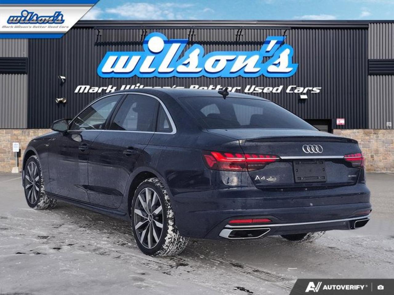 2022 Audi A4 Sedan Progressiv AWD | S-Line | Nav | Leather | Sunroof | Heated Wheel + Seats | CarPlay + Android & More! Photo2