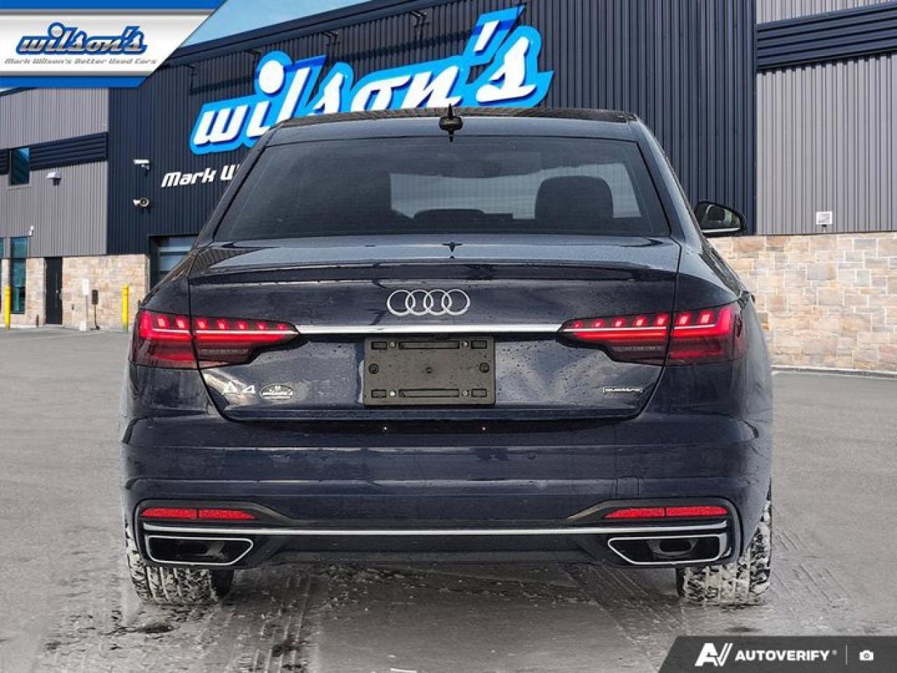 2022 Audi A4 Sedan Progressiv AWD | S-Line | Nav | Leather | Sunroof | Heated Wheel + Seats | CarPlay + Android & More! Photo3
