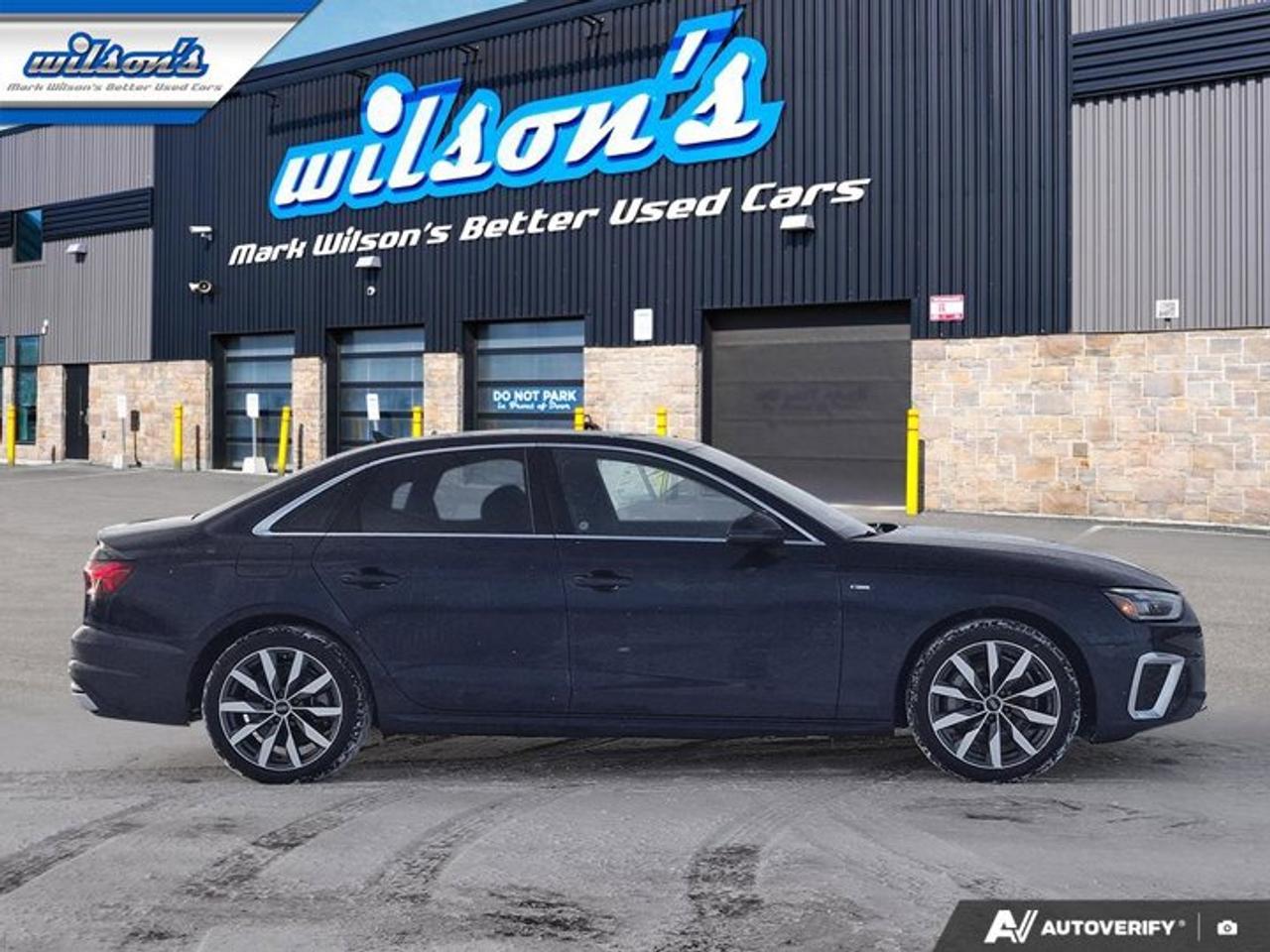 2022 Audi A4 Sedan Progressiv AWD | S-Line | Nav | Leather | Sunroof | Heated Wheel + Seats | CarPlay + Android & More! Photo