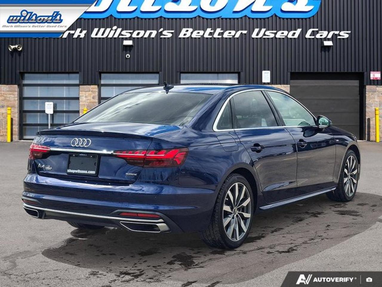 2022 Audi A4 Sedan Progressiv AWD | S-Line | Nav | Leather | Sunroof | Heated Wheel + Seats | CarPlay + Android & More! Photo4