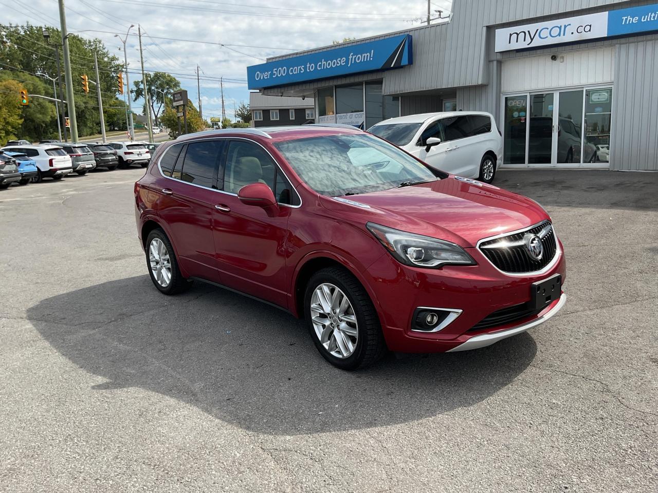Used 2019 Buick Envision Premium I LOW MILEAGE!!!!  SUNROOF. HEATED SEATS. LEATHER. NAV. BACKUP CAM. BLUETOOTH. A/C. CRUISE. PWR GROUP. for sale in North Bay, ON