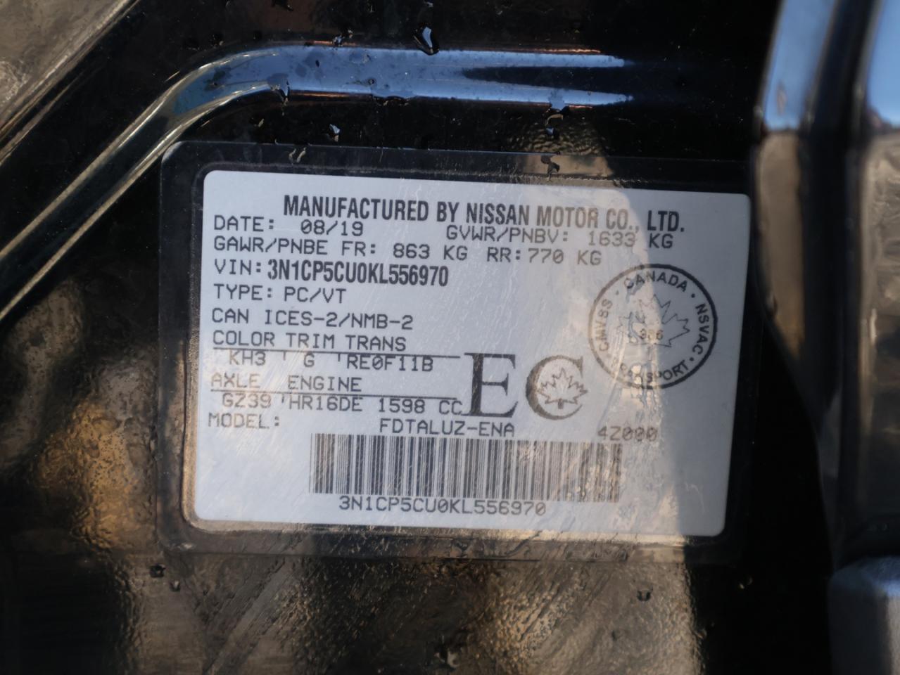 2019 Nissan Kicks SR CERTIFIED *1 OWNER*ACCIDENT FREE*NISSAN MAINTAIN* CAMERA BLUETOOTH LEATHER HEATED SEATS CRUISE ALLOYS Photo