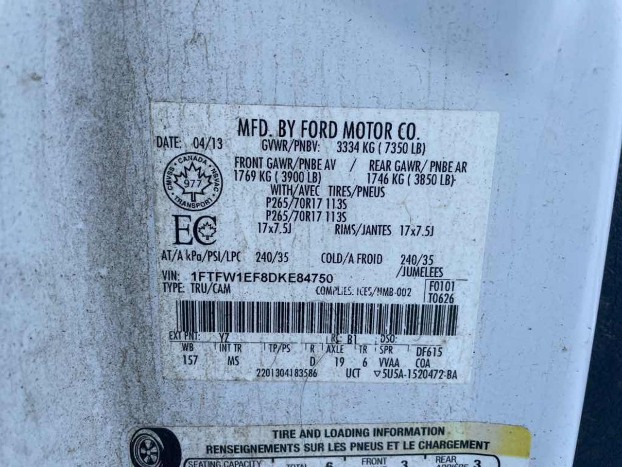 2013 Ford F-150 SUPERCREW Photo