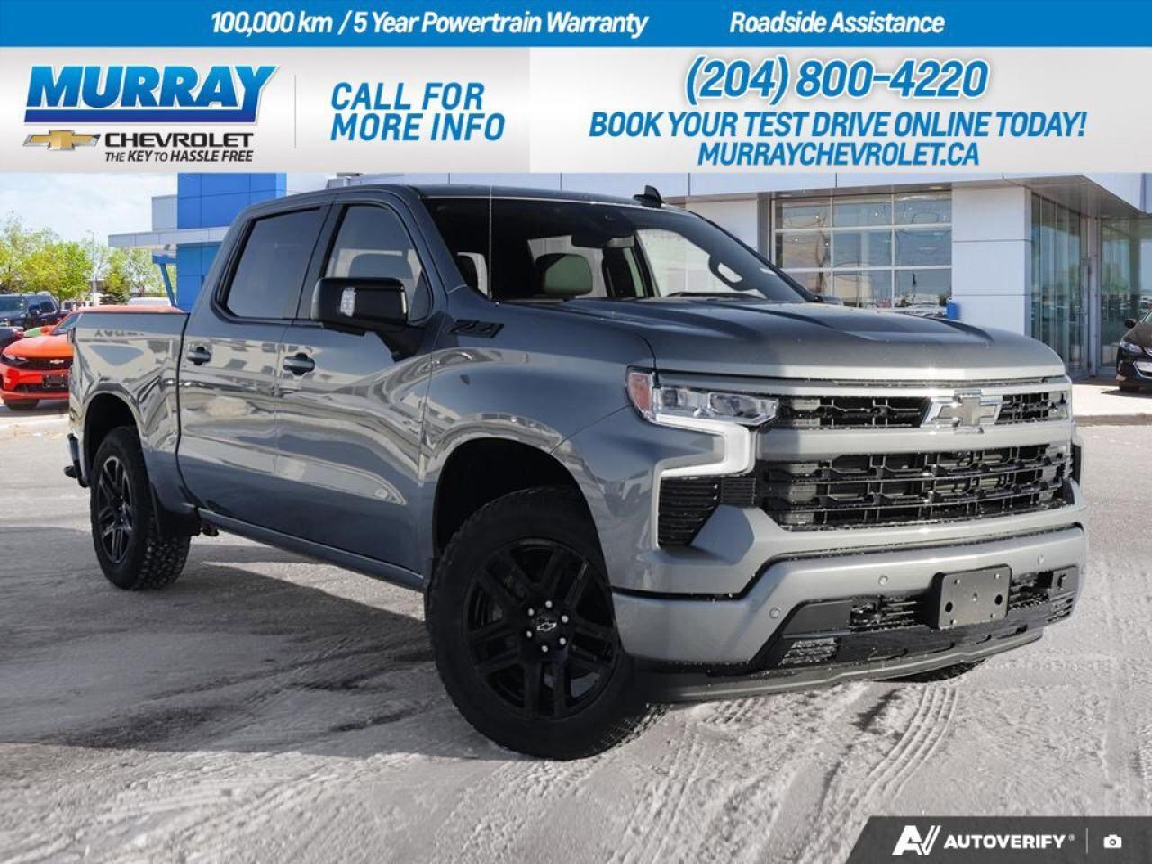 *SAFETY PACKAGE* *Z71 OFF-ROAD AND PROTECTION PACKAGE* *ENGINE 5.3L ECOTEC3 V8*  Discover the ultimate blend of power, style, and advanced safety with the 2026 Chevrolet Silverado 1500 RST, available in Winnipeg. Equipped with a commanding 5.3L EcoTec3 V8 engine, this truck ensures a dynamic performance that delivers 355 horsepower and 383 lb-ft of torque. The 8-speed automatic transmission offers smooth and adaptive gear shifts, enhancing both power delivery and fuel efficiency to suit any driving condition.  The Silverado RSTs Z71 Off-Road and Protection Package is perfect for those who seek adventure beyond the city streets. With off-road suspension, skid plates, and hill descent control, youll tackle any terrain with confidence. The Safety Package, featuring HD Surround Vision and Rear Cross Traffic Braking, ensures peace of mind with cutting-edge safety technologies.  Inside, luxurious jet black leather-appointed front seats and a power sunroof provide comfort and elegance. The Convenience Package II includes a Bose Premium Sound System and a trailering app, making every journey enjoyable and hassle-free. Experience the fusion of rugged capability and refined style with this exceptional truck.  Dealer Permit #1740