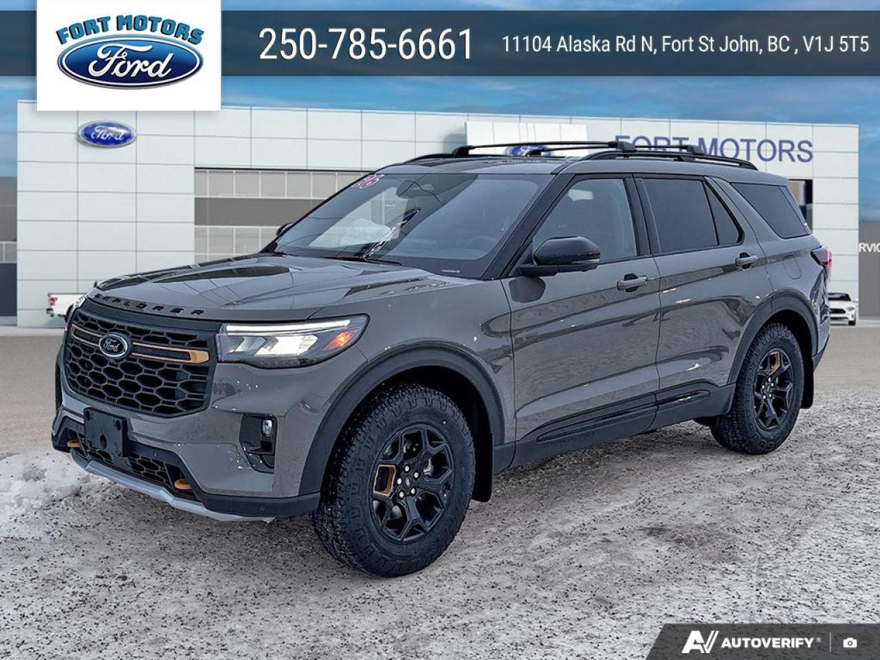 <p>Looking for an SUV thats ready for adventure? Feast your eyes on the brand-new 2026 Ford Explorer Tremor® at Fort Motors! This rugged beauty, cloaked in a striking Marsh Grey exterior, is built to turn heads and conquer any terrain. Inside, youll find a comfortable Onyx interior, ready to welcome you and your passengers. With its powerful 3.0L EcoBoost V6 engine and all-wheel drive, the Explorer Tremor® is prepared for anything the Canadian landscape throws your way.</p>
<p>This Explorer Tremor® is packed with features designed to elevate your driving experience. From its advanced technology to its premium comfort, this SUV is ready to impress. The Tremor® trim level is known for its off-road capabilities and distinctive styling, making it the perfect choice for those who crave both adventure and sophistication.</p>
<p>Here are five features that will make you want to get behind the wheel:</p>
<ul>
<li><strong>Conquer any terrain:</strong> The Tremor® trim, combined with all-wheel drive, means youre ready for anything.</li>
<li><strong>Premium Sound:</strong> Immerse yourself in sound with the B&O sound system with 14 speakers.</li>
<li><strong>Heated Comfort:</strong> Enjoy heated seats in the second row.</li>
<li><strong>Panoramic Views:</strong> The Vista Roof with a power shade lets the sunshine in.</li>
<li><strong>Connected Convenience:</strong> Stay connected with Ford Connectivity.</li>
</ul>
<p><strong><em>Powered by AutoIntelligence™</em></strong>
Vehicle information has been generated using artificial intelligence and is provided for informational purposes only. While efforts are made to ensure accuracy, please confirm all details directly with the dealer.</p>
