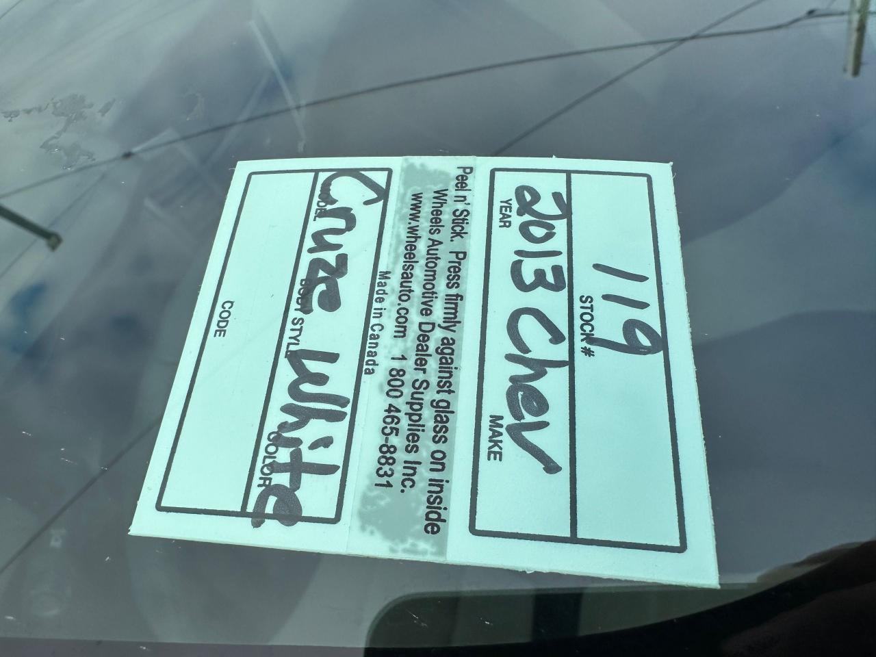 2013 Chevrolet Cruze LS, SEDAN, AUTO, 4 CYL, ONLY 63KMS, CERTIFIED - Photo #16