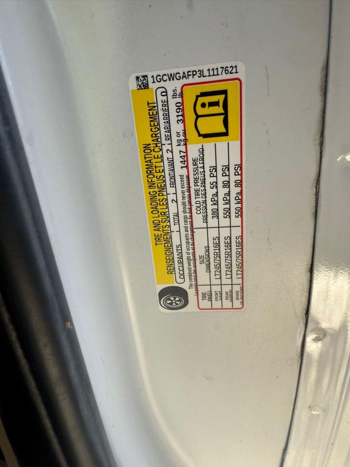 2020 Chevrolet Express Cargo Van G2500, CARGO VAN, ONLY 106KMS, CERTIFIED - Photo #16