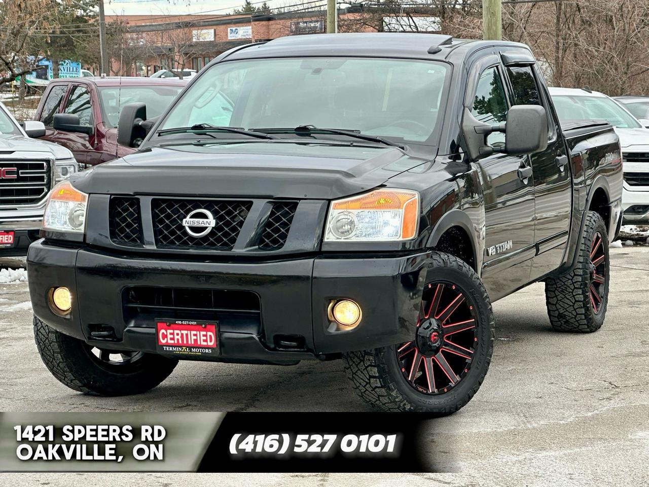 <div><span style=font-size: 1em;># SAFETY CERTIFIED</span></div><div># PRO-4X STYLE&nbsp;</div><div># APLLE CARPLAY & ANDROID AUTO&nbsp;</div><div>&nbsp;</div><div>2011 NISSAN TITAN PRO-4X OFF ROAD CREW CAB &nbsp;</div><div>&nbsp;</div><div>159,000 KMS&nbsp;</div><div>&nbsp;</div><div>&nbsp;NICE AND CLEAN TRUCK NOT MANY LEFT IN THIS AGGRESSIVE STYLE&nbsp;</div><div>&nbsp;</div><div>&nbsp;FEATURES & HIGHLIGHTS:&nbsp;</div><div>&nbsp;&bull; 5.6L V8 ENGINE&nbsp;</div><div>&nbsp;&bull; CREW CAB &ndash; FULL-SIZE REAR DOOR&nbsp;</div><div>&nbsp;&bull; SUNROOF&nbsp;</div><div>&nbsp;&bull; UNDERCOATING&nbsp;</div><div>&nbsp;&bull; APPLE CARPLAY AND ANDROID AUTO&nbsp;</div><div>&nbsp;&bull; CRUISE CONTROL&nbsp;</div><div>&nbsp;&bull; BEDLINER&nbsp;</div><div>&nbsp;&bull; TRAILER HITCH&nbsp;</div><div>&nbsp;&bull; HEATED SEATS & LEATHER SEATS&nbsp;</div><div>&nbsp;&bull; REMOTE START&nbsp;</div><div>&nbsp;</div><div>## BEING SOLD SAFETY CERTIFIED &ndash; INCLUDED IN THE PRICE!<br />FREE CARFAX REPORT AVAILABLE WITH EVERY VEHICLE<br /><br />📞 Contact us today to book your appointment for viewing & test drive.<br /><br />📍 TERMINAL MOTORS<br />📍 1421 Speers Rd, Oakville, ON<br />📞 (416) 527‑0101</div>