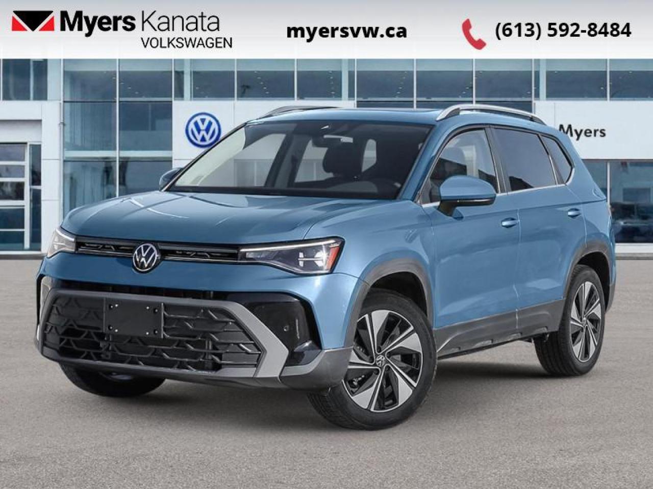 <b>Wireless Charing,  Remote Start,  Heated Seats,  Heated Steering Wheel,  Adaptive Cruise Control!</b><br> <br> <br> <br>  The 2026 Volkswagen Taos combines intelligent innovation, practical utility and contemporary design into a compelling compact SUV offering. <br> <br>From the outside, the 2026 Taos presents sleek body lines, a refreshed front fascia and modern lighting that reflect a confident, urban-ready look. Inside, the cabin features intuitive connectivity, quality materials and seating designed to comfortably accommodate both driver and passengers. With its thoughtful flexibility, smart features and Volkswagens commitment to reliability, the Taos offers a compelling choice for those seeking compact SUV versatility.<br> <br> This monterey blue pearl SUV  has an automatic transmission and is powered by a  1.5L I4 16V GDI DOHC Turbo engine. Equipped with that economical motor it gets  9.4 L/100 km in the city and uses just  7.2 L/100 km out on the highway according to Transport Canada.<br> <br> Our Taoss trim level is Comfortline. Standard features include wireless device charging, remote engine start, heated front seats, a heated steering wheel, adaptive cruise control, and an 8-inch infotainment screen with Apple CarPlay and Android Auto. Safety features also include lane keep assist with lane departure warning, collision mitigation, blind spot alert, and autonomous emergency braking. This vehicle has been upgraded with the following features: Wireless Charing,  Remote Start,  Heated Seats,  Heated Steering Wheel,  Adaptive Cruise Control,  Lane Keep Assist,  Collision Mitigation. <br><br> <br>To apply right now for financing use this link: <a href=https://www.myersvw.ca/en/form/new/financing-request-step-1/44 target=_blank>https://www.myersvw.ca/en/form/new/financing-request-step-1/44</a><br><br> <br/><br>Call one of our experienced Sales Representatives today and book your very own test drive! Why buy from us? Move with the Myers Automotive Group since 1942! We take all trade-ins - Appraisers on site!<br> Come by and check out our fleet of 30+ used cars and trucks and 130+ new cars and trucks for sale in Kanata.  o~o