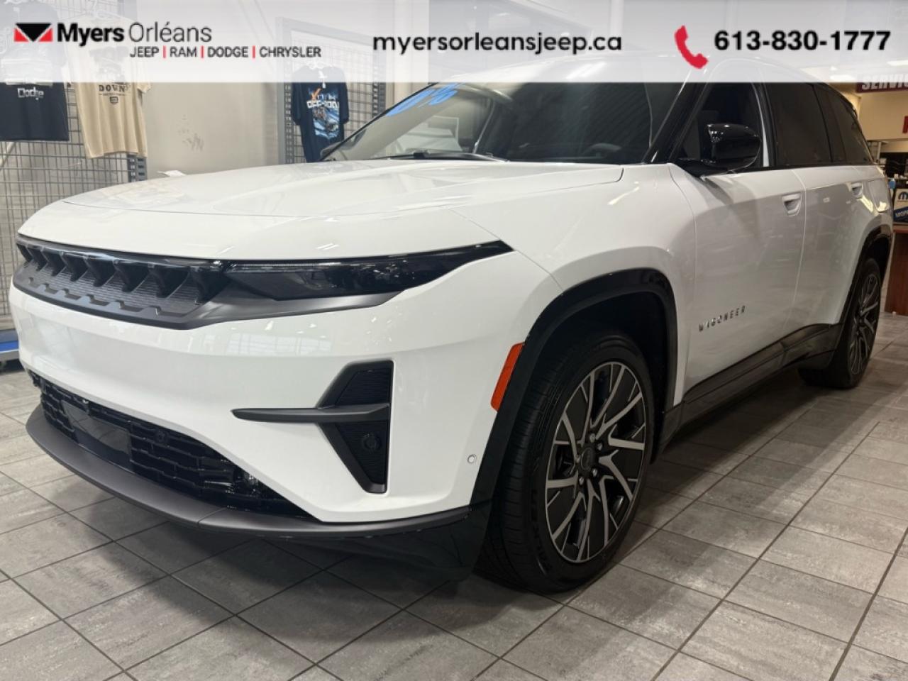 <b>Additional Equipment includes: ALL WEATHER MATS FRONT AND REAR</b><br>    Equipped with plenty of driving range and customizable performance features, this Wagoneer S offers the freedom to venture as far as your spirit leads you. <br> <br>By the culmination of cutting-edge tech, intuitive driver confidence and legendary Jeep capability, this all-electric Wagoneer S achieves the ultimate in driver enjoyment: the freedom to dream bigger and live more.<br> <br> This bright white SUV  has an automatic transmission.<br> This vehicles price also includes $300 in additional equipment, specifically: <b>all weather mats front and rear</b>.<br><br> View the original window sticker for this vehicle with this url <b><a href=http://www.chrysler.com/hostd/windowsticker/getWindowStickerPdf.do?vin=3C4RJNBK2ST572533 target=_blank>http://www.chrysler.com/hostd/windowsticker/getWindowStickerPdf.do?vin=3C4RJNBK2ST572533</a></b>.<br> <br>To apply right now for financing use this link: <a href=https://www.myersorleansjeep.ca/apply-for-financing/ target=_blank>https://www.myersorleansjeep.ca/apply-for-financing/</a><br><br> <br/> Weve discounted this vehicle $18000. Total  rebate of $8000 is reflected in the price.   4.99% financing for 96 months. <br> Buy this vehicle now for the lowest weekly payment of <b>$194.62</b> with $0 down for 96 months @ 4.99% APR O.A.C. ( Plus applicable taxes -  **Rebates may not be applicable on all purchase types [cash, lease, or finance]. Eligibility and conditions may vary. Please see dealer for full details and confirmation of eligibility.   / Total Obligation of $80964  ).  Incentives expire 2026-01-02.  See dealer for details. <br> <br>The road to new driving experiences begins in our inventory, where youll find an incredible array of brand-new cars, trucks, minivans, and SUVs, including two of our bestselling models, the Dodge Ram 1500 and the Dodge Grand Caravan. If you want to know what the cutting edge of automotive technology looks like, all you have to do is visit Myers Orleans Jeep! Each model comes loaded with the convenient features and cool technology that help make every trip memorable. Looking for additional everyday luxury at a price thats incredibly wallet-friendly? Choose from our selection of quality pre-owned models! If you can think of a road, our friendly and knowledgeable sales team will help you find the perfect vehicle to drive it.<br><br>We may be a well-established dealership thats been part of the community for many years, but that doesnt mean were stuck in the past! At Myers Orleans Jeep, were proud to provide a fresh, modern approach to car buying. Using our array of online tools, you can browse our extensive inventory, schedule a service appointment, order parts, and even apply for credit from wherever youve got a connection. Our goal is to create relationships that will last, and we know that the best way to do this is by providing a dealership experience thats based on honesty, transparency, trust, and a commitment to customers. Stop by today and discover all the ways we go above and beyond for you.<br><br> Come by and check out our fleet of 60+ used cars and trucks and 60+ new cars and trucks for sale in Orleans.  o~o