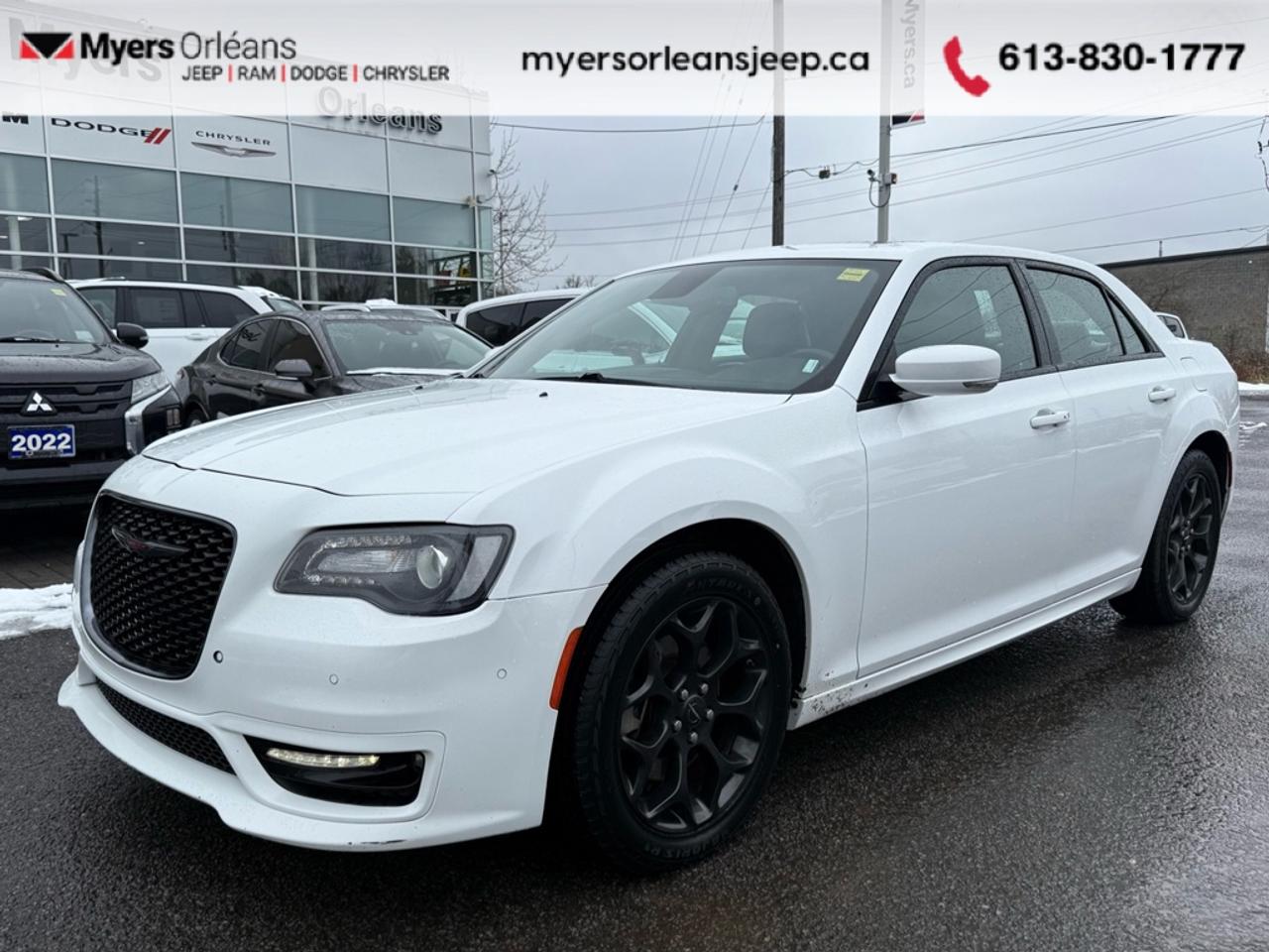 <b>Sport Suspension,  Sunroof,  Premium Audio,  Leather Seats,  Heated Seats!</b><br> <br>  Compare at $23446 -  is just $21998! <br> <br>This 2022 Chrysler 300 is a commanding full-size sedan with a roomy interior and astounding performance. This 2022 Chrysler 300 is for sale today in Orleans. <br> <br>This Chrysler 300 raises the bar again with its impressive design and engineering features that make every drive delightful. Advanced technology and outstanding capability meet classic luxury elements, while the bold profile commands a solid presence everywhere you go. If you want a modern car that still holds true to classic American design language, look no further than the impressive Chrysler 300. This sedan has 102,516 km. Its Bright White in colour. It has an Automatic transmission and is powered by a 300HP 3.6L V6 Cylinder Engine. <br> <br> Our 300s trim level is S AWD. This Chrysler 300 S ups the style and performance thanks to a sport-tuned suspension, a massive dual-panel sunroof, a premium Alpine audio system, exclusive interior and exterior styling accents, a unique dark chrome grille, power heated Nappa leather seats with lumbar support, and premium LED fog lamps. Stay connected to your friends and family with Uconnect 4C, built-in navigation, SiriusXM, real-time traffic updates, and 4G Wi-Fi mobile hotspot. Additional features include a proximity key, remote start, ParkSense parking sensors, blind spot detection, a useful rearview camera, and a 60/40 split folding rear bench seat for extra cargo space. This vehicle has been upgraded with the following features: Sport Suspension, Sunroof, Premium Audio, Leather Seats, Heated Seats, Leather Seats, Aluminum Wheels.<br> To view the original window sticker for this vehicle view this <a href=http://www.chrysler.com/hostd/windowsticker/getWindowStickerPdf.do?vin=2C3CCAGG0NH170931 target=_blank>http://www.chrysler.com/hostd/windowsticker/getWindowStickerPdf.do?vin=2C3CCAGG0NH170931</a>. <br/><br> <br>To apply right now for financing use this link: <a href=https://www.myersorleansjeep.ca/apply-for-financing/ target=_blank>https://www.myersorleansjeep.ca/apply-for-financing/</a><br><br> <br/><br> Buy this vehicle now for the lowest weekly payment of <b>$78.95</b> with $0 down for 84 months @ 7.99% APR O.A.C. ( Plus applicable taxes -  Plus applicable fees   / Total Obligation of $28737  ).  See dealer for details. <br> <br>The road to new driving experiences begins in our inventory, where youll find an incredible array of brand-new cars, trucks, minivans, and SUVs, including two of our bestselling models, the Dodge Ram 1500 and the Dodge Grand Caravan. If you want to know what the cutting edge of automotive technology looks like, all you have to do is visit Myers Orleans Jeep! Each model comes loaded with the convenient features and cool technology that help make every trip memorable. Looking for additional everyday luxury at a price thats incredibly wallet-friendly? Choose from our selection of quality pre-owned models! If you can think of a road, our friendly and knowledgeable sales team will help you find the perfect vehicle to drive it.<br><br>We may be a well-established dealership thats been part of the community for many years, but that doesnt mean were stuck in the past! At Myers Orleans Jeep, were proud to provide a fresh, modern approach to car buying. Using our array of online tools, you can browse our extensive inventory, schedule a service appointment, order parts, and even apply for credit from wherever youve got a connection. Our goal is to create relationships that will last, and we know that the best way to do this is by providing a dealership experience thats based on honesty, transparency, trust, and a commitment to customers. Stop by today and discover all the ways we go above and beyond for you.<br><br> Come by and check out our fleet of 30+ used cars and trucks and 70+ new cars and trucks for sale in Orleans.  o~o