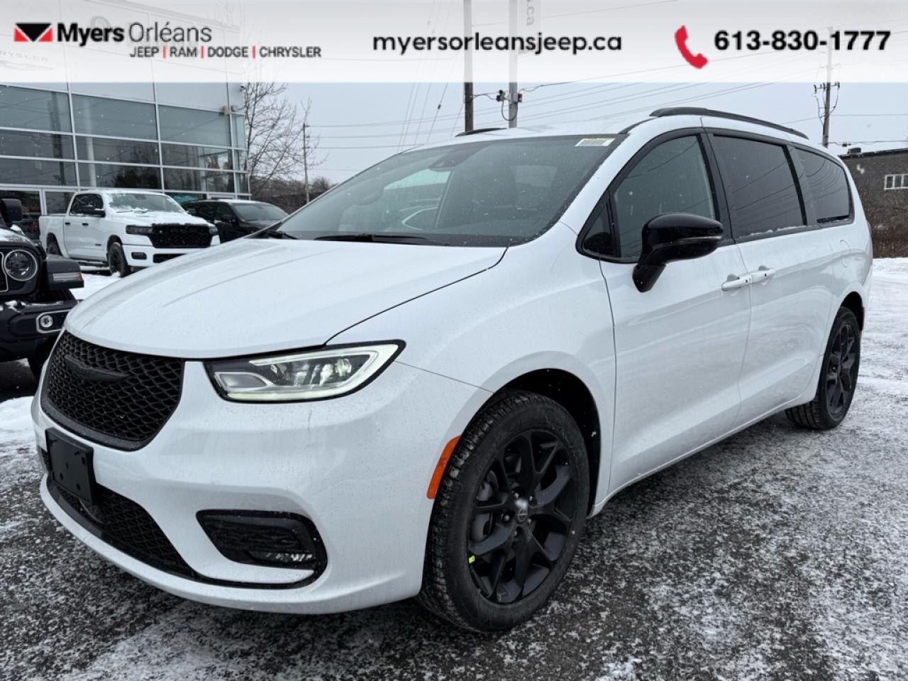 <b>Appearance Package!</b><br> <br>   This stylish Chrysler Pacifica is hands-down the ultimate family vehicle, with upscale features and tons of flexibility. <br> <br>Designed for the family on the go, this 2026 Chrysler Pacifica is loaded with clever and luxurious features that will make it feel like a second home on the road. Far more than your moms old minivan, this stunning Pacifica will feel modern, sleek, and cool enough to still impress your neighbors. If you need a minivan for your growing family, but still want something that feels like a luxury sedan, then this Pacifica is designed just for you.<br> <br> This bright white van  has an automatic transmission and is powered by a  287HP 3.6L V6 Cylinder Engine.<br> <br> Our Pacificas trim level is Select AWD. This Pacifica Select features AWD for all-season capability, and steps things up with Caprice synthetic leather upholstery, Apple CarPlay and Android Auto connectivity, USB mobile projection and an 360 camera system, along with great standard features like power sliding doors, heated and power-adjustable front seats with lumbar support and cushion tilt, 2nd row captains chairs with 60-40 split bench 3rd row seats, a heated TechnoLeather leatherette steering wheel, adaptive cruise control, proximity keyless entry with remote engine start, and a power tailgate for rear cargo access. Additional features also include a 10.1-inch infotainment screen powered by Uconnect 5, dual-zone front climate control, blind spot detection, Park Assist rear parking sensors, lane keeping assist with lane departure warning, and forward collision warning with active braking. This vehicle has been upgraded with the following features: Appearance Package. <br><br> View the original window sticker for this vehicle with this url <b><a href=http://www.chrysler.com/hostd/windowsticker/getWindowStickerPdf.do?vin=2C4RC3BG0TR215009 target=_blank>http://www.chrysler.com/hostd/windowsticker/getWindowStickerPdf.do?vin=2C4RC3BG0TR215009</a></b>.<br> <br>To apply right now for financing use this link : <a href=https://www.myersorleansjeep.ca/apply-for-financing/ target=_blank>https://www.myersorleansjeep.ca/apply-for-financing/</a><br><br> <br/> Total  rebate of $1000 is reflected in the price.   4.99% financing for 96 months. <br> Buy this vehicle now for the lowest weekly payment of <b>$184.15</b> with $0 down for 96 months @ 4.99% APR O.A.C. ( Plus applicable taxes -  **Rebates may not be applicable on all purchase types [cash, lease, or finance]. Eligibility and conditions may vary. Please see dealer for full details and confirmation of eligibility.   / Total Obligation of $76606  ).  Incentives expire 2026-01-02.  See dealer for details. <br> <br>The road to new driving experiences begins in our inventory, where youll find an incredible array of brand-new cars, trucks, minivans, and SUVs, including two of our bestselling models, the Dodge Ram 1500 and the Dodge Grand Caravan. If you want to know what the cutting edge of automotive technology looks like, all you have to do is visit Myers Orleans Jeep! Each model comes loaded with the convenient features and cool technology that help make every trip memorable. Looking for additional everyday luxury at a price thats incredibly wallet-friendly? Choose from our selection of quality pre-owned models! If you can think of a road, our friendly and knowledgeable sales team will help you find the perfect vehicle to drive it.<br><br>We may be a well-established dealership thats been part of the community for many years, but that doesnt mean were stuck in the past! At Myers Orleans Jeep, were proud to provide a fresh, modern approach to car buying. Using our array of online tools, you can browse our extensive inventory, schedule a service appointment, order parts, and even apply for credit from wherever youve got a connection. Our goal is to create relationships that will last, and we know that the best way to do this is by providing a dealership experience thats based on honesty, transparency, trust, and a commitment to customers. Stop by today and discover all the ways we go above and beyond for you.<br><br> Come by and check out our fleet of 60+ used cars and trucks and 70+ new cars and trucks for sale in Orleans.  o~o