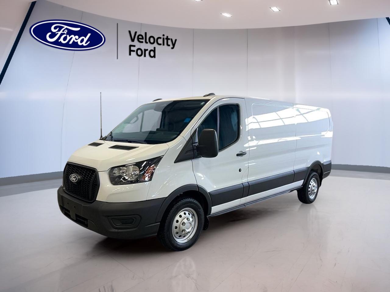 Experience the reliability and capability of the brand new 2026 Ford Transit Cargo Van T-150 148 Low Roof 8670 GVWR AWD, now available at Velocity Ford in Moose Jaw. Finished in classic white with a dark grey interior, this van is purpose-built for business owners and fleet operators seeking versatility, safety, and advanced technology. With three doors, automatic transmission, and a robust 3.5-litre gas engine, this Transit Cargo Van is engineered for demanding Canadian conditions.

FEATURES OF THE Transit Cargo Van T-150 148 Low Rf 8670 GVWR AWD  
»» All-wheel drive for enhanced road control  
»» 3.5-litre gas engine delivers strong performance  
»» Automatic transmission for effortless driving  
»» Three-door configuration for easy cargo access  

ADVANCED SAFETY FEATURES  
»» Anti-lock Braking System (ABS) for secure stops  
»» Stability Control maintains vehicle balance  
»» Side Impact and Driver Airbags for protection  
»» Lane Departure Warning for added awareness  

PERFORMANCE AND EFFICIENCY  
»» Limited Slip Differential improves traction  
»» Performance tires for confident handling  
»» Automatic transmission optimizes fuel use  
»» Rear tow hook for added utility  

COMFORT AND CONVENIENCE  
»» Front air conditioning for cabin comfort  
»» Cruise control for relaxed highway driving  
»» Adjustable steering wheel suits your preferences  
»» Power steering ensures easy maneuvering  

TECHNOLOGY AND CONNECTIVITY  
»» Navigation system (GPS) for precise routing  
»» Bluetooth integration keeps you connected  
»» WiFi hotspot for on-the-go productivity  
»» Steering wheel audio controls for convenience  

CARGO SPACE  
»» Spacious cargo area for business demands  
»» Power windows for quick ventilation  
»» Electric mirrors for optimal visibility  
»» Steel wheels for durability and strength  

WHAT OTHER OWNERS LIKE  
»» All-wheel drive stability in all seasons  
»» User-friendly navigation and connectivity features  
»» Ample cargo space for commercial needs  
»» Dependable safety systems for peace of mind  

This 2026 Ford Transit Cargo Van T-150 148 Low Rf 8670 GVWR AWDs VIN is: 1FTYE2YGXTKA34909.