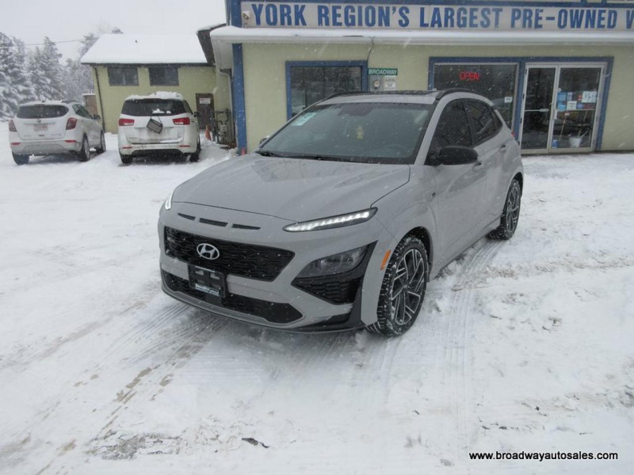 2022 Hyundai KONA ALL-WHEEL DRIVE N-LINE-PACKAGE 5 PASSENGER 1.6L - TURBO.. NAVIGATION.. POWER SUNROOF.. LEATHER.. HEATED SEATS & WHEEL.. BACK-UP CAMERA.. Photo