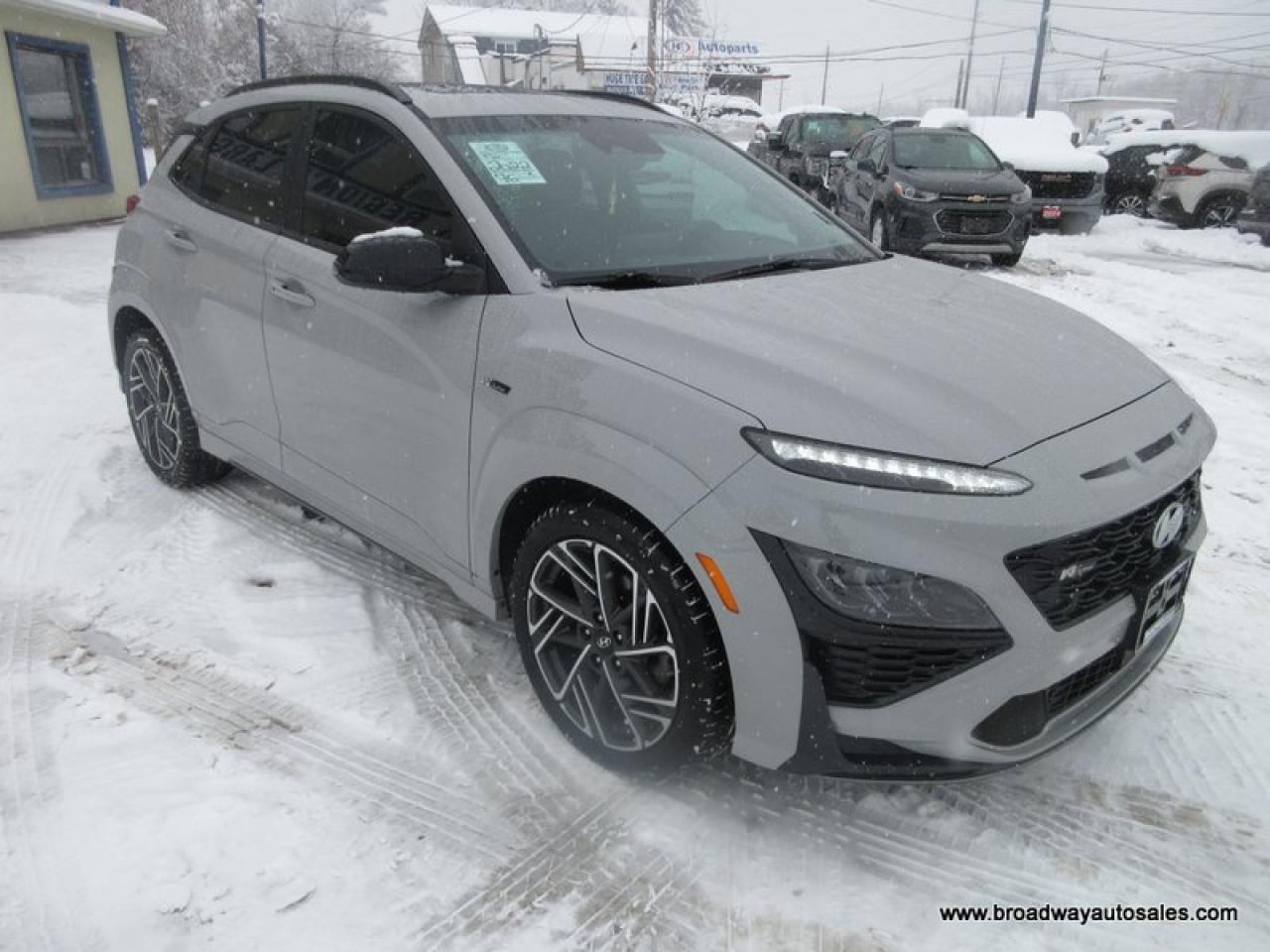 2022 Hyundai KONA ALL-WHEEL DRIVE N-LINE-PACKAGE 5 PASSENGER 1.6L - TURBO.. NAVIGATION.. POWER SUNROOF.. LEATHER.. HEATED SEATS & WHEEL.. BACK-UP CAMERA.. Photo4
