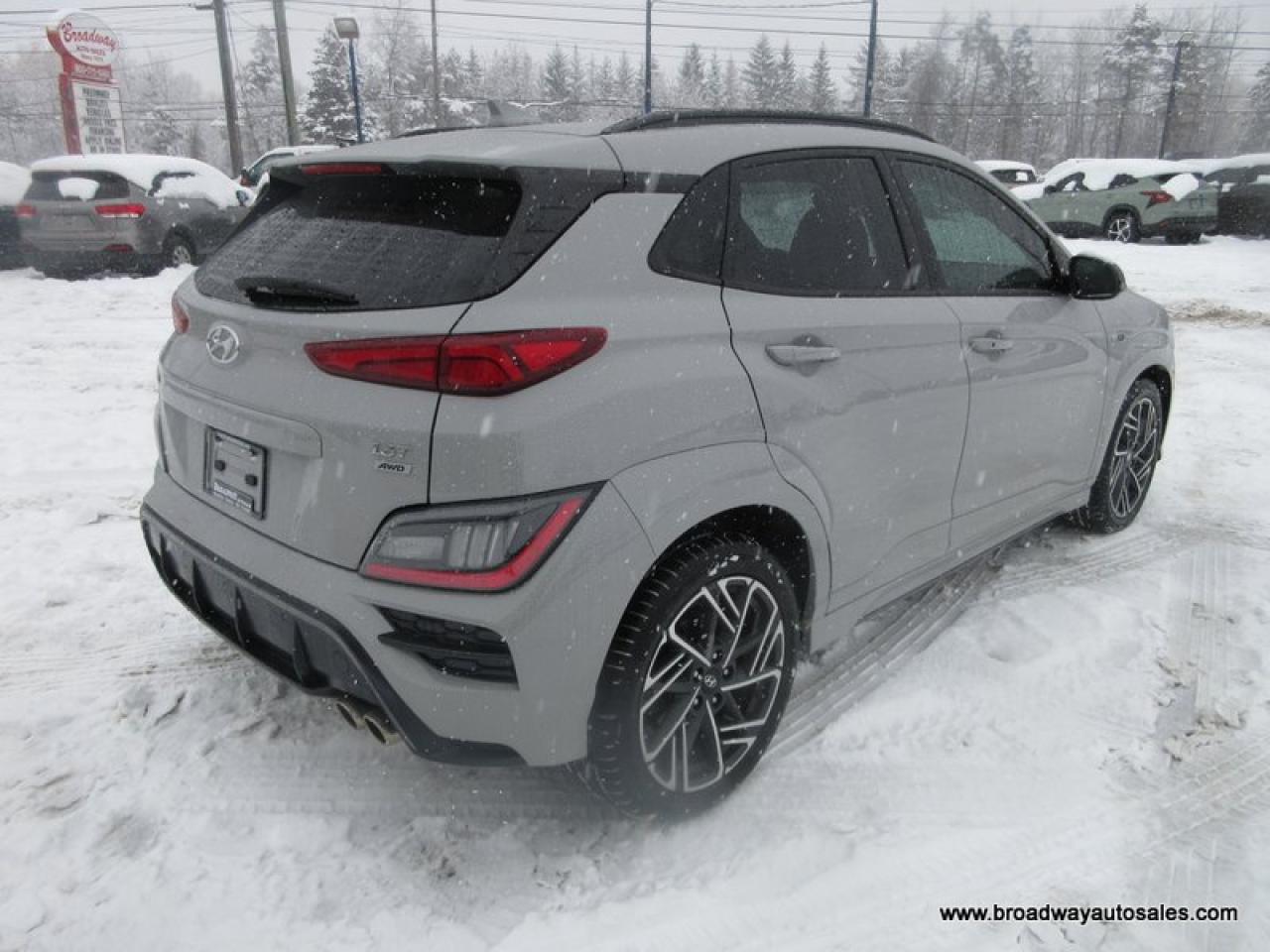 2022 Hyundai KONA ALL-WHEEL DRIVE N-LINE-PACKAGE 5 PASSENGER 1.6L - TURBO.. NAVIGATION.. POWER SUNROOF.. LEATHER.. HEATED SEATS & WHEEL.. BACK-UP CAMERA.. Photo