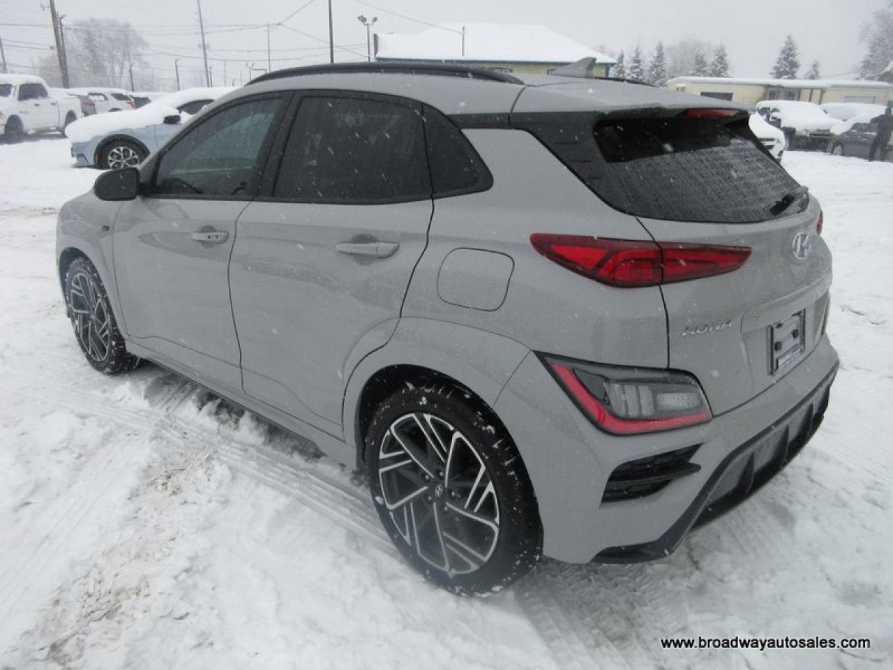 2022 Hyundai KONA ALL-WHEEL DRIVE N-LINE-PACKAGE 5 PASSENGER 1.6L - TURBO.. NAVIGATION.. POWER SUNROOF.. LEATHER.. HEATED SEATS & WHEEL.. BACK-UP CAMERA.. Photo