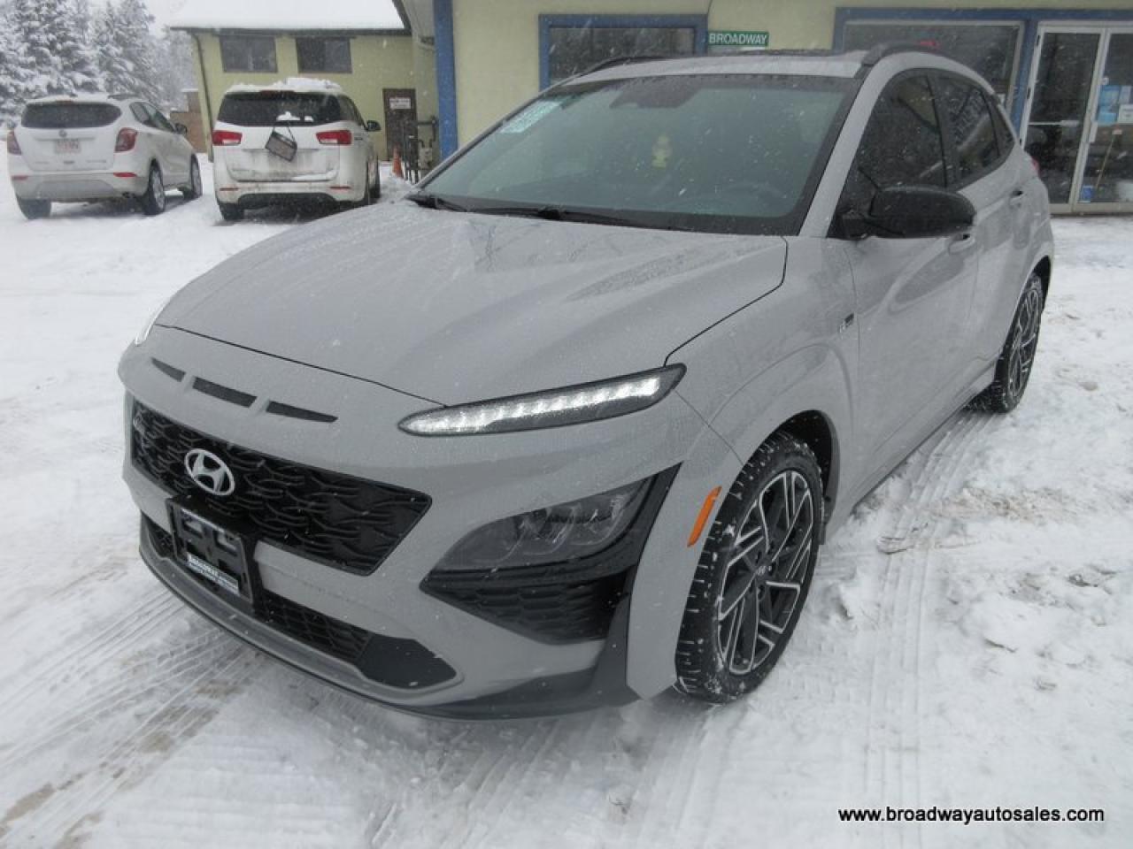 2022 Hyundai KONA ALL-WHEEL DRIVE N-LINE-PACKAGE 5 PASSENGER 1.6L - TURBO.. NAVIGATION.. POWER SUNROOF.. LEATHER.. HEATED SEATS & WHEEL.. BACK-UP CAMERA.. Photo