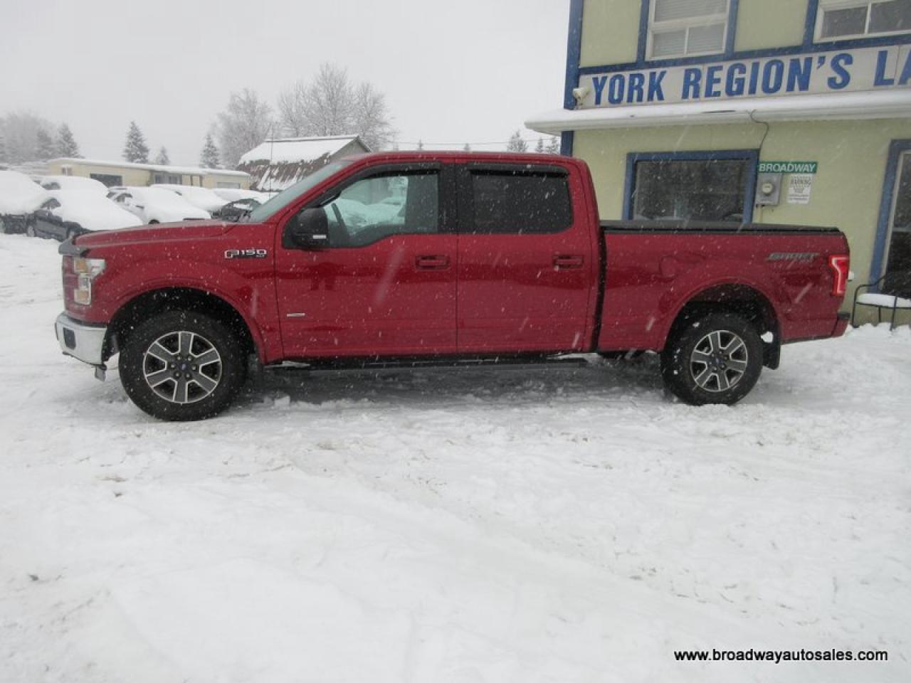 2016 Ford F-150 GREAT KM'S XLT-SPORT-MODEL 5 PASSENGER 3.5L - ECO-BOOST.. 4X4.. CREW-CAB.. SHORTY.. NAVIGATION.. POWER PEDALS.. HEATED SEATS.. BACK-UP CAMERA.. Photo
